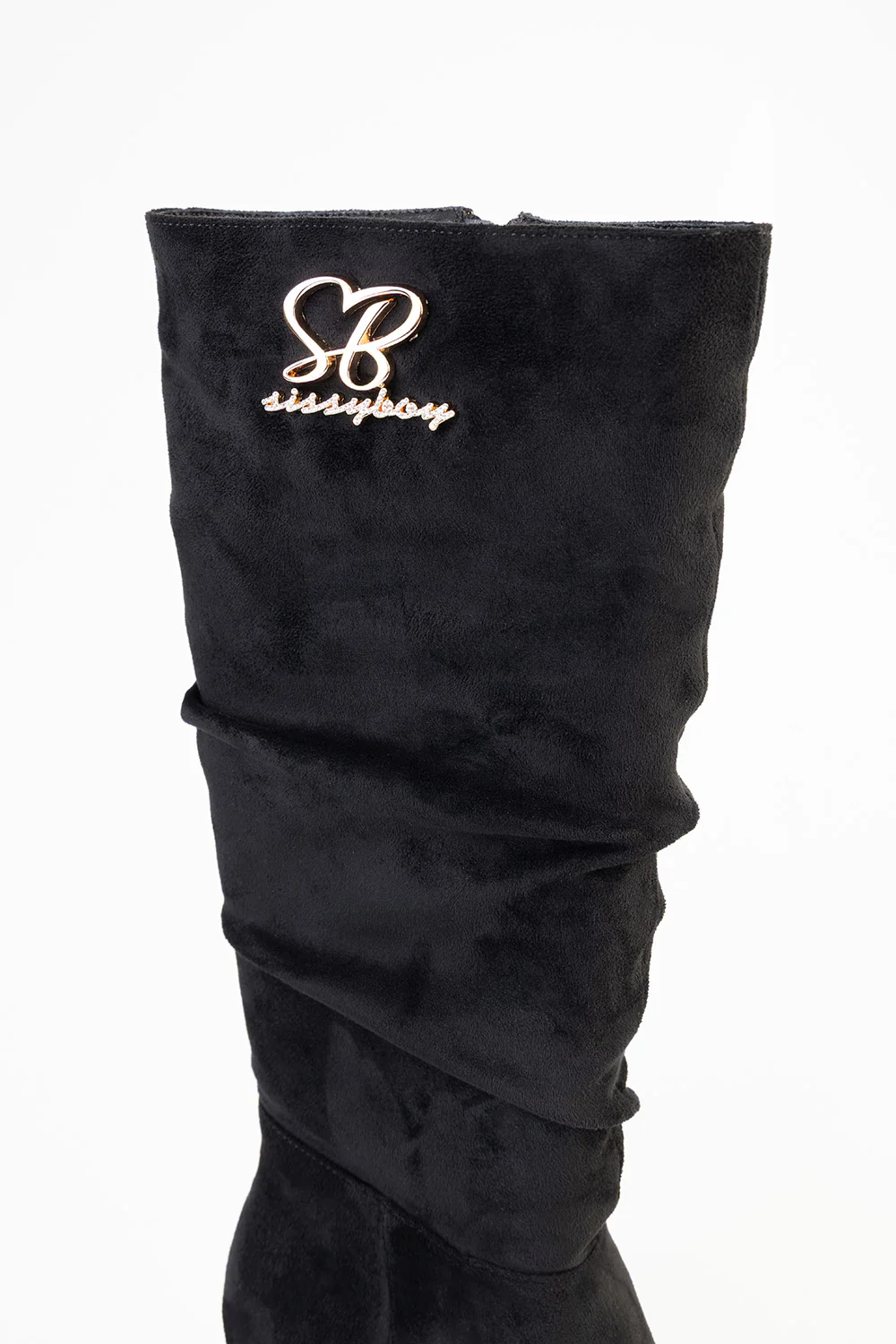 Cassandra Suede Mid Calf Boot - Black - Image 5