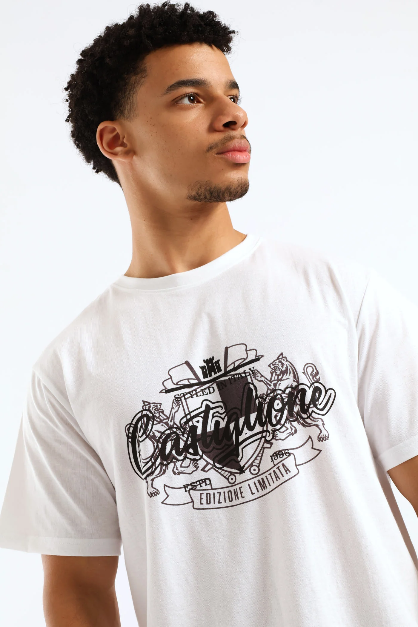 Cast Basic Print Tee - White - Image 2