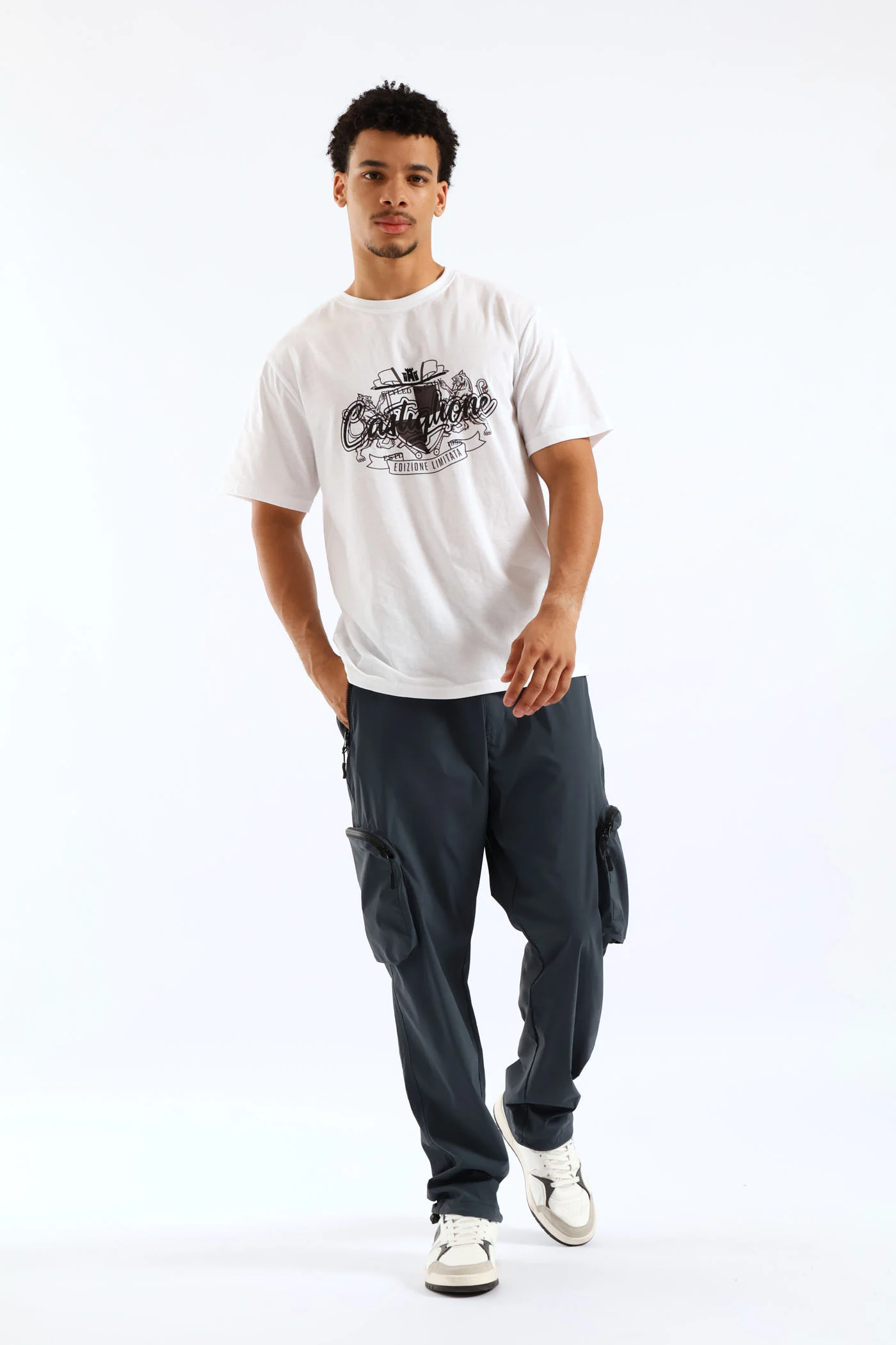 Cast Basic Print Tee - White - Image 3