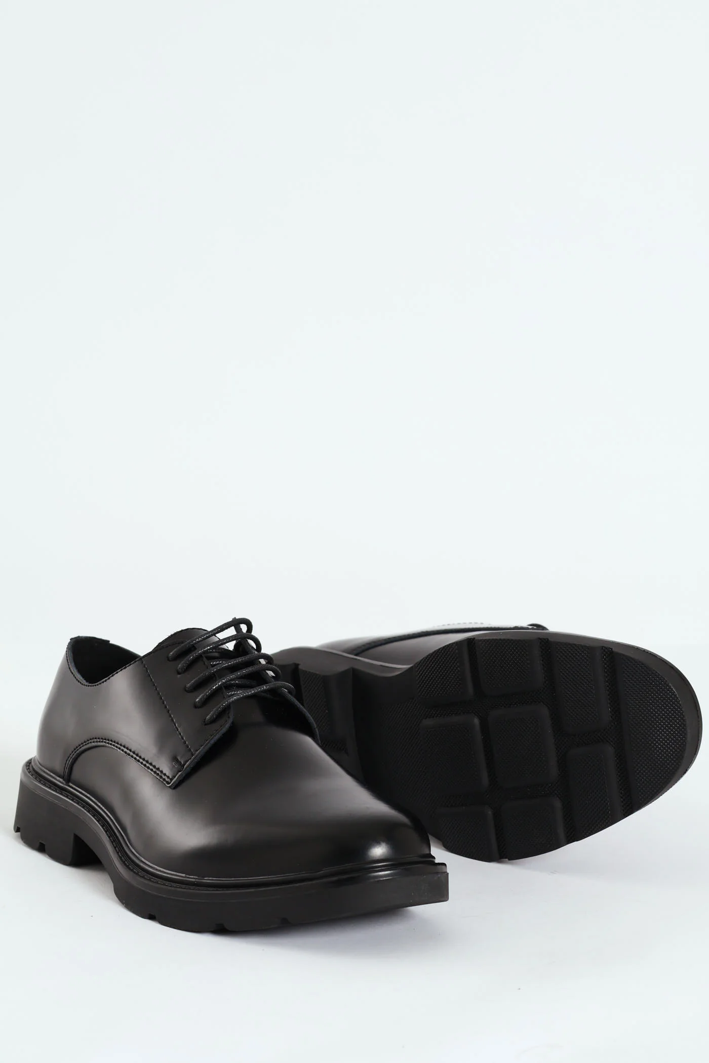 Casual Chunky Lace Up - Black - Image 4