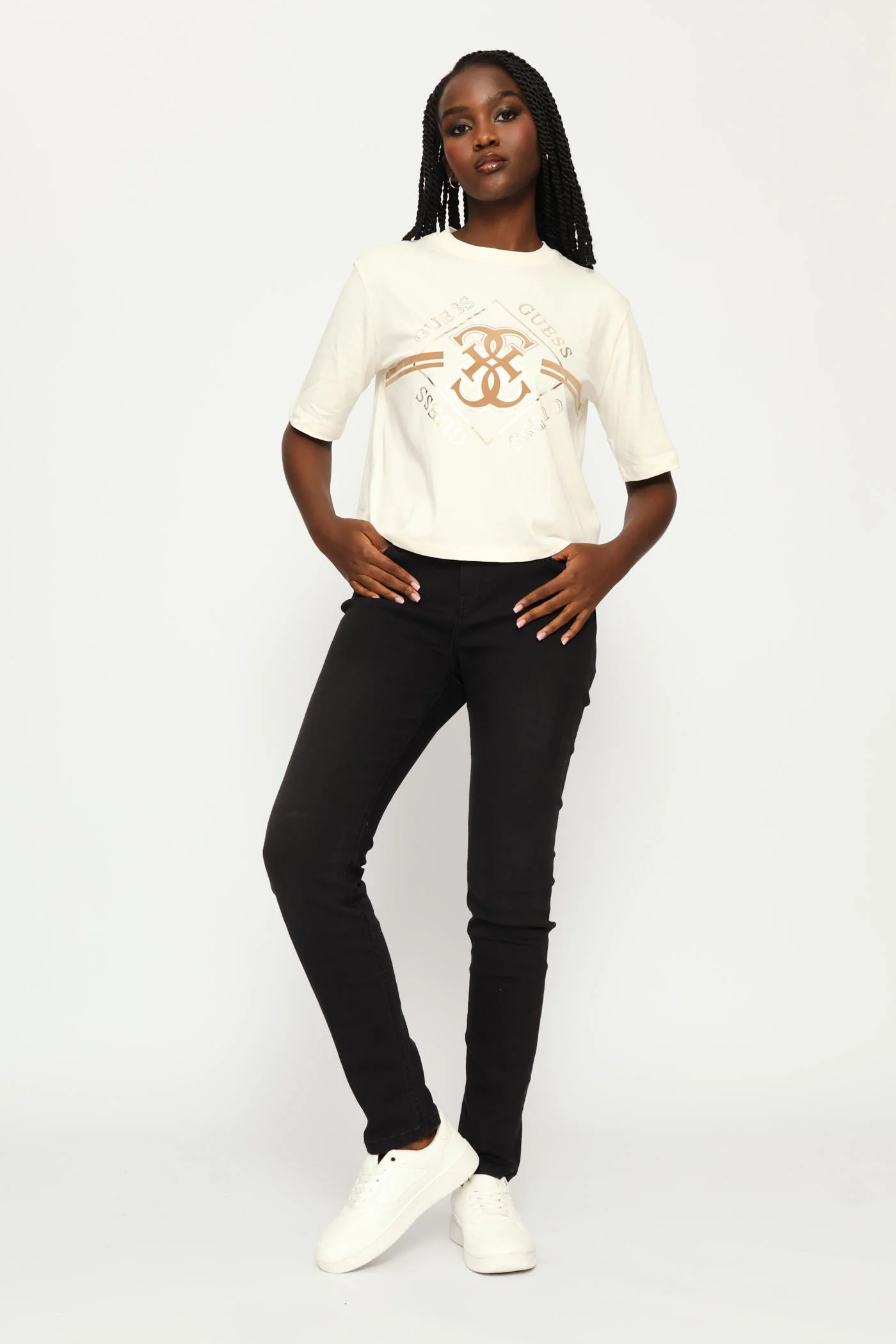 Krissy Boxy Tee - White - Image 6
