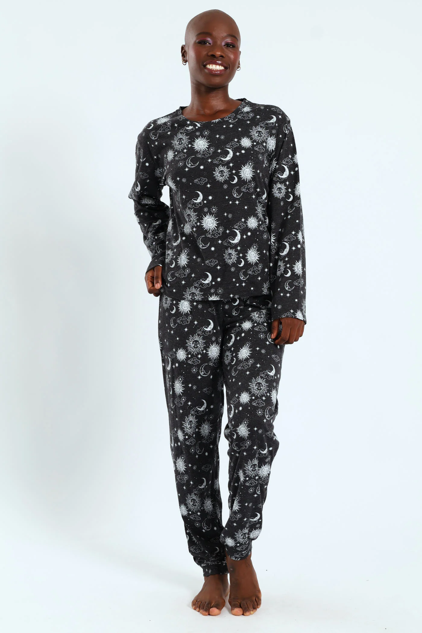 Celestial Knit Jogger - Charcoal Melange - Image 3