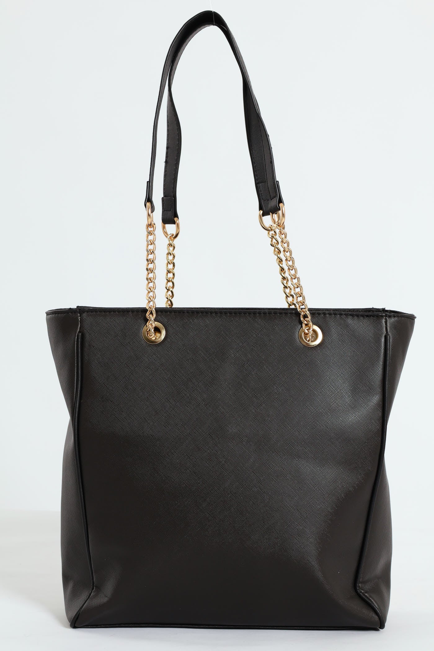 Chain & Tassel Trim Shopper Bag - Black - Image 5