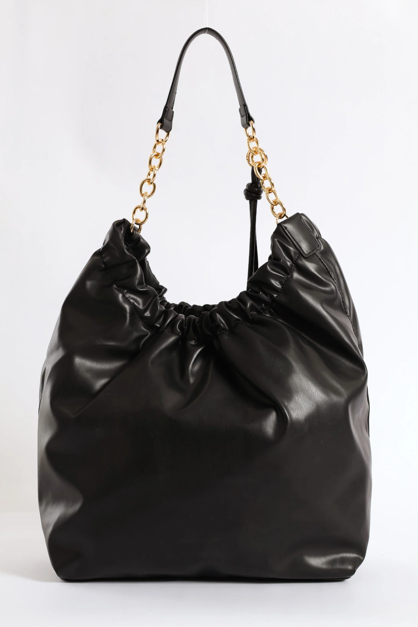 Chain Strap Shoulder Bag - Black - Image 4