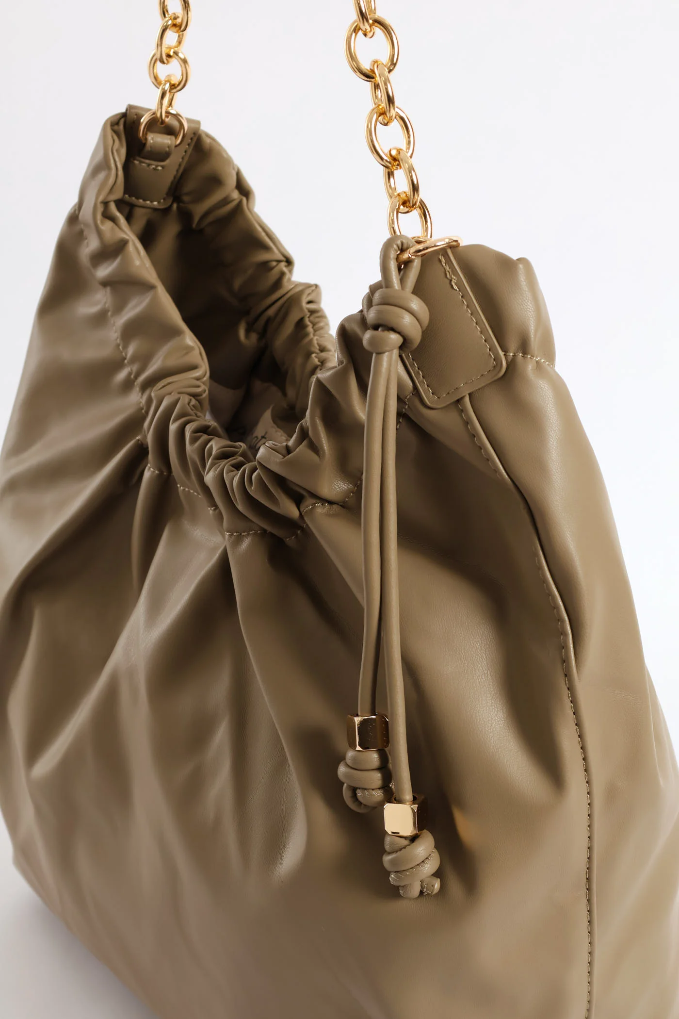 Chain Strap Shoulder Bag - Olive - Image 2