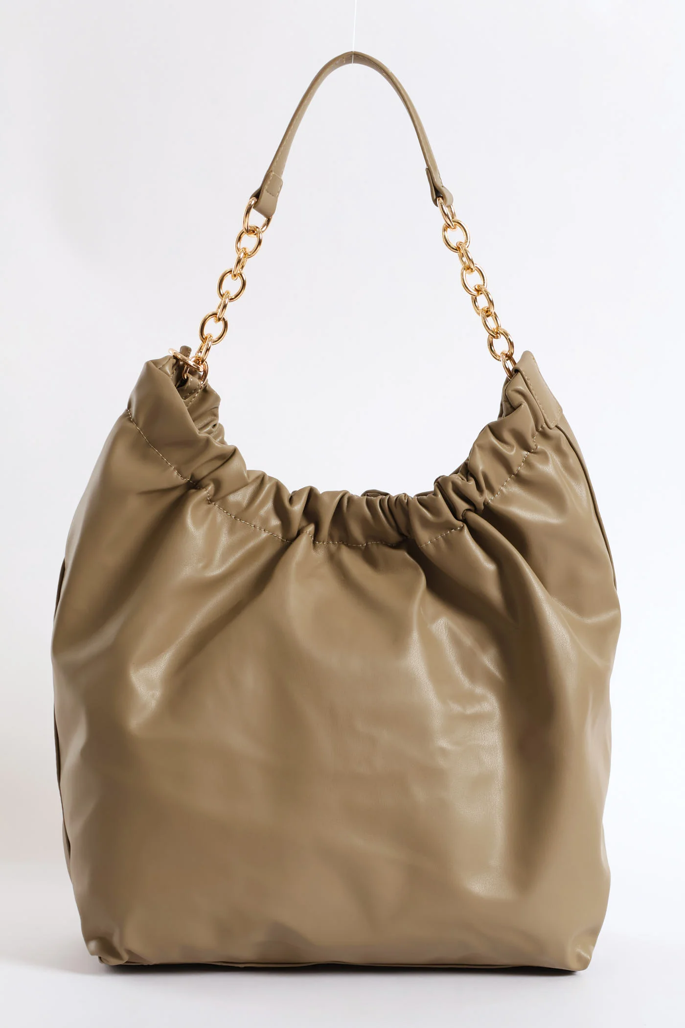 Chain Strap Shoulder Bag - Olive - Image 3