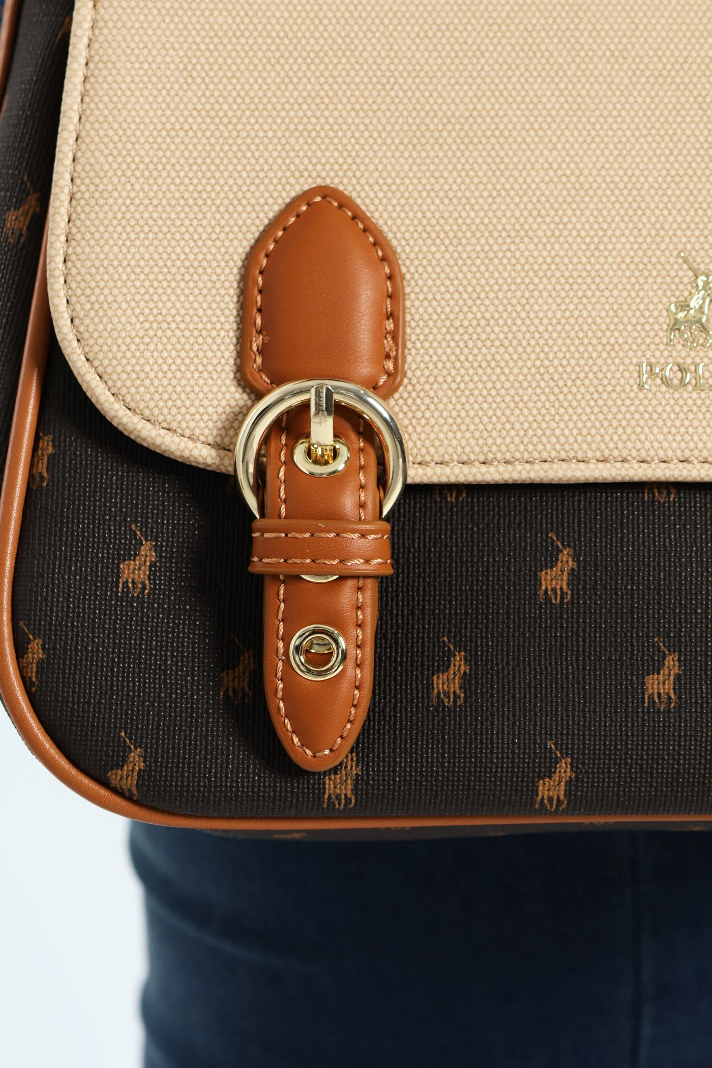 Chalbi Messenger Crossbody Bag - Brown - Image 6