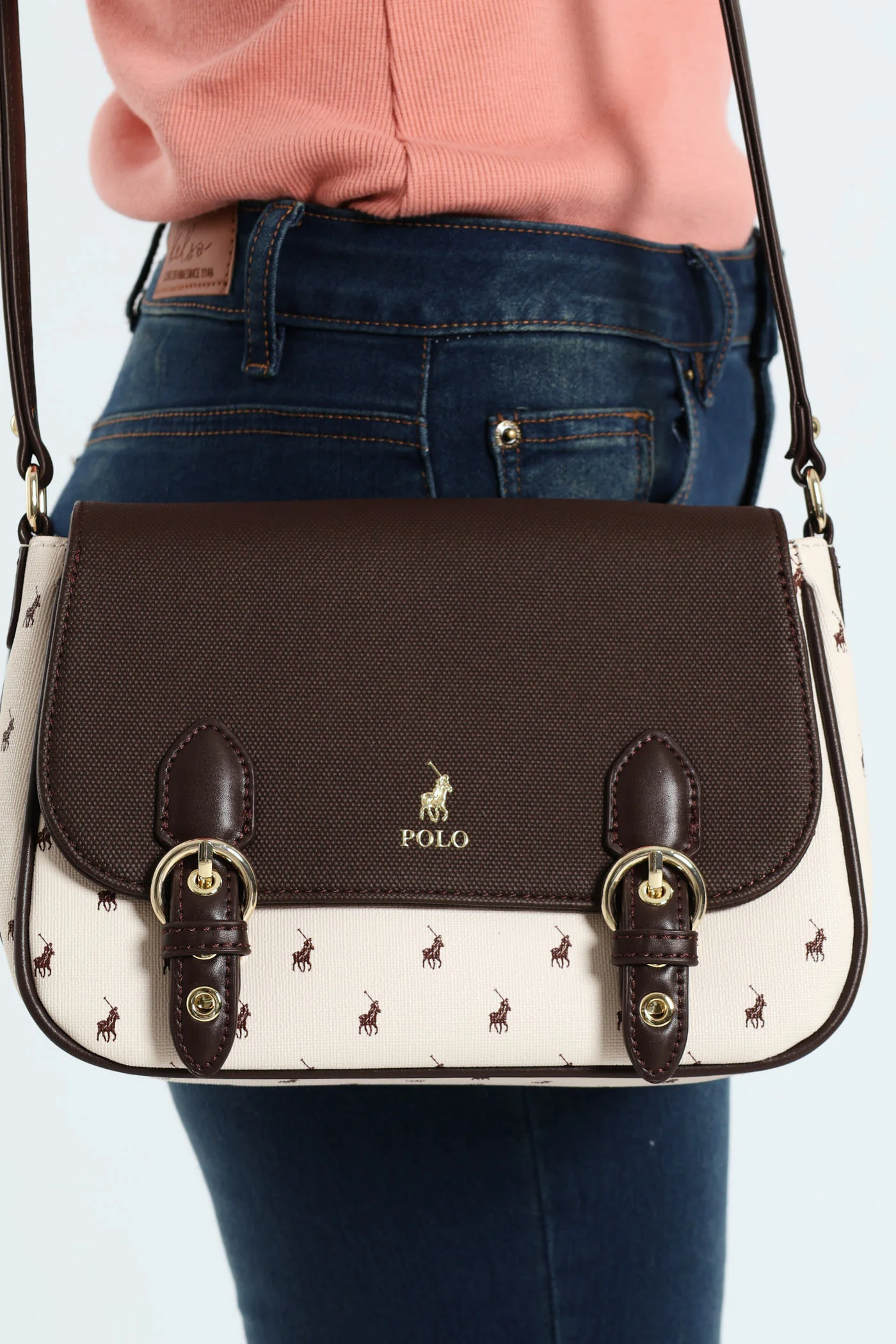 Chalbi Messenger Crossbody Bag - Cream - Image 2