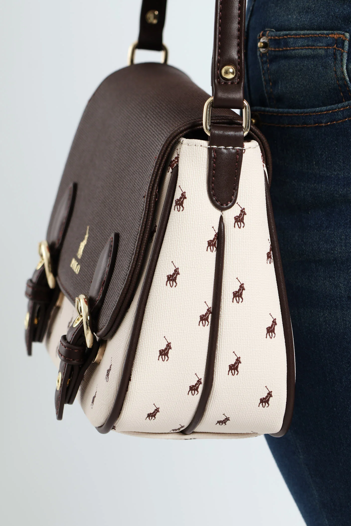 Chalbi Messenger Crossbody Bag - Cream - Image 3