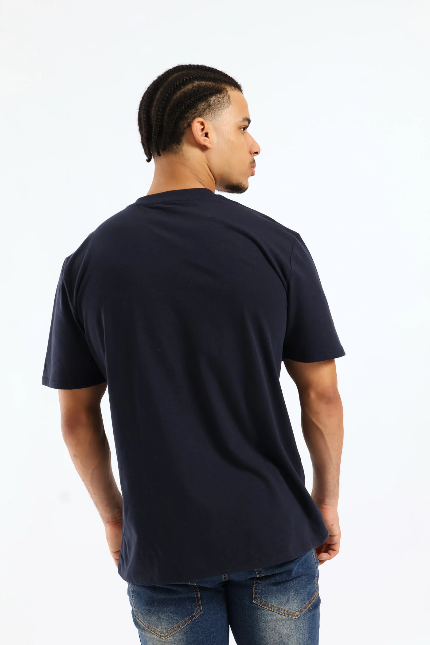 Chaotic Small Print Tee - Navy - Image 5