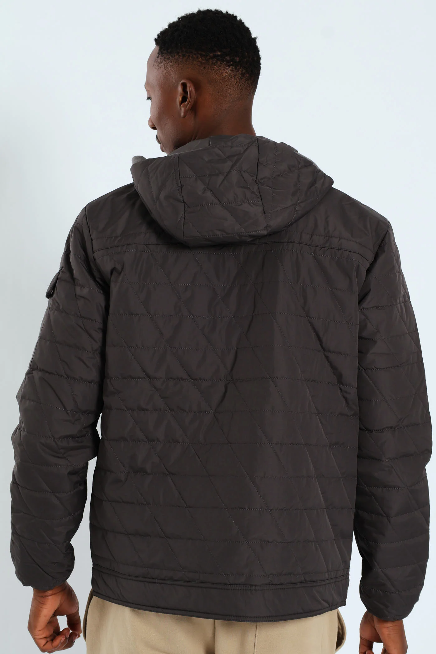 Charcoal Quilted Utility Jacket - Charcoal - Image 4