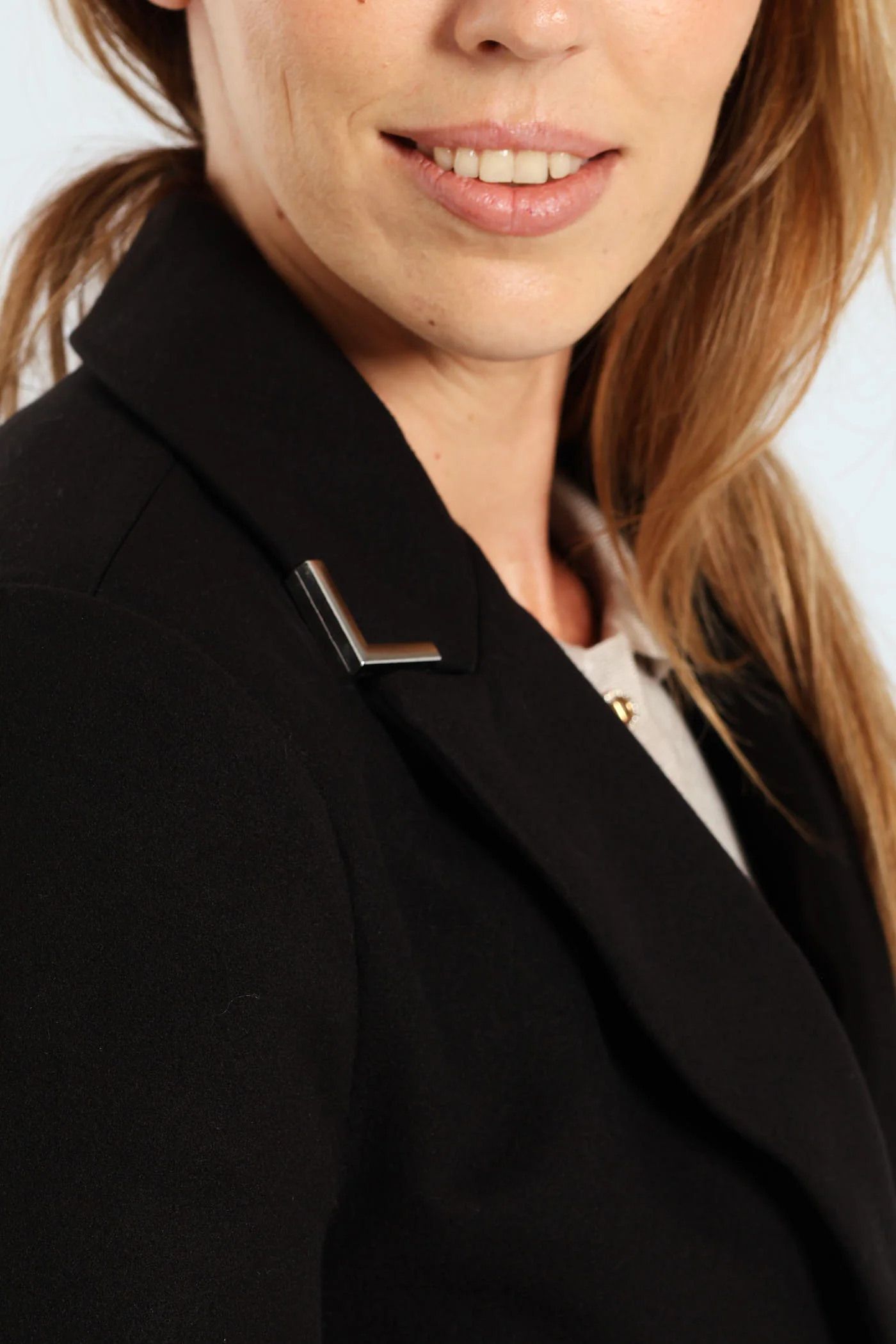 Charlotte Metal Trim Collar Coat - Black - Image 3
