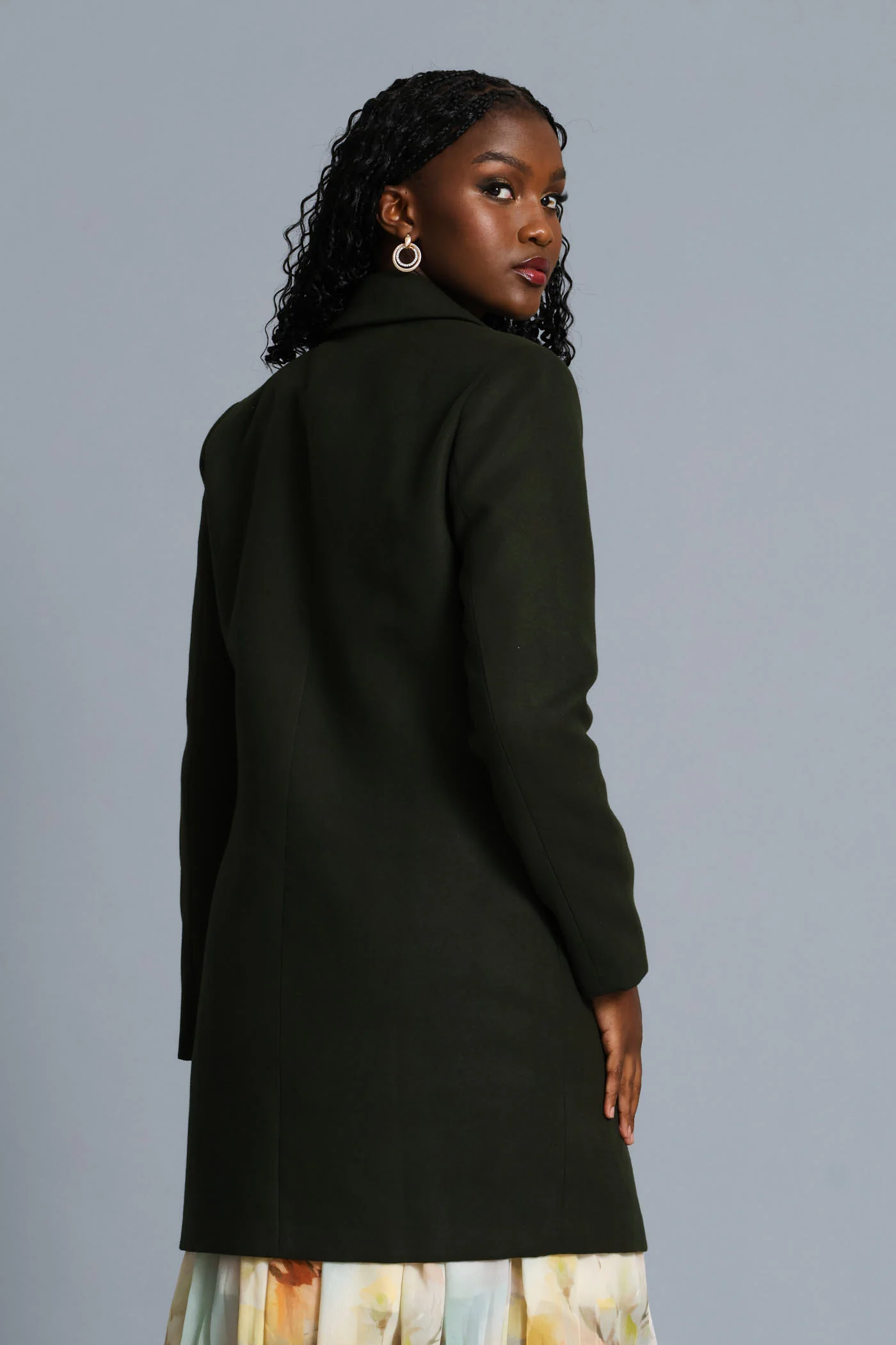 Charlotte Welt Pocket Single-Breasted Coat - Fatigue - Image 4