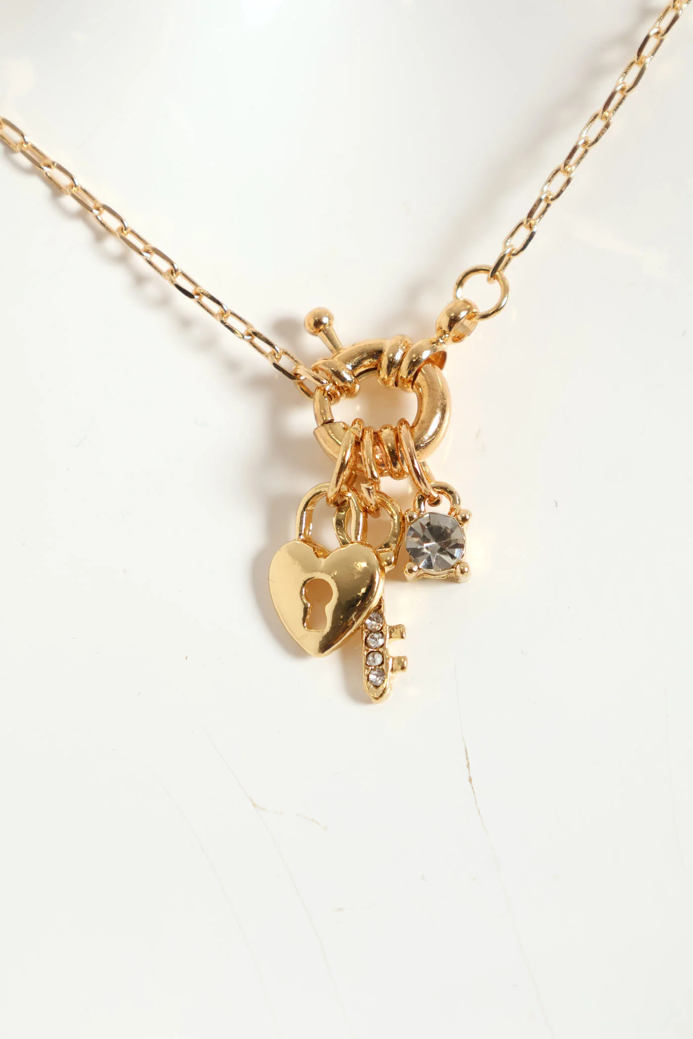 Charm Pendant Necklace - Gold - Image 4