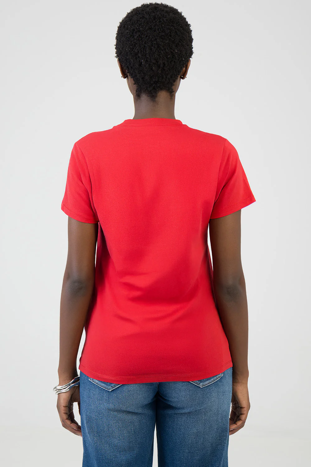 Chase It: Regular T-Shirt With Bling Logo - Red - Image 4