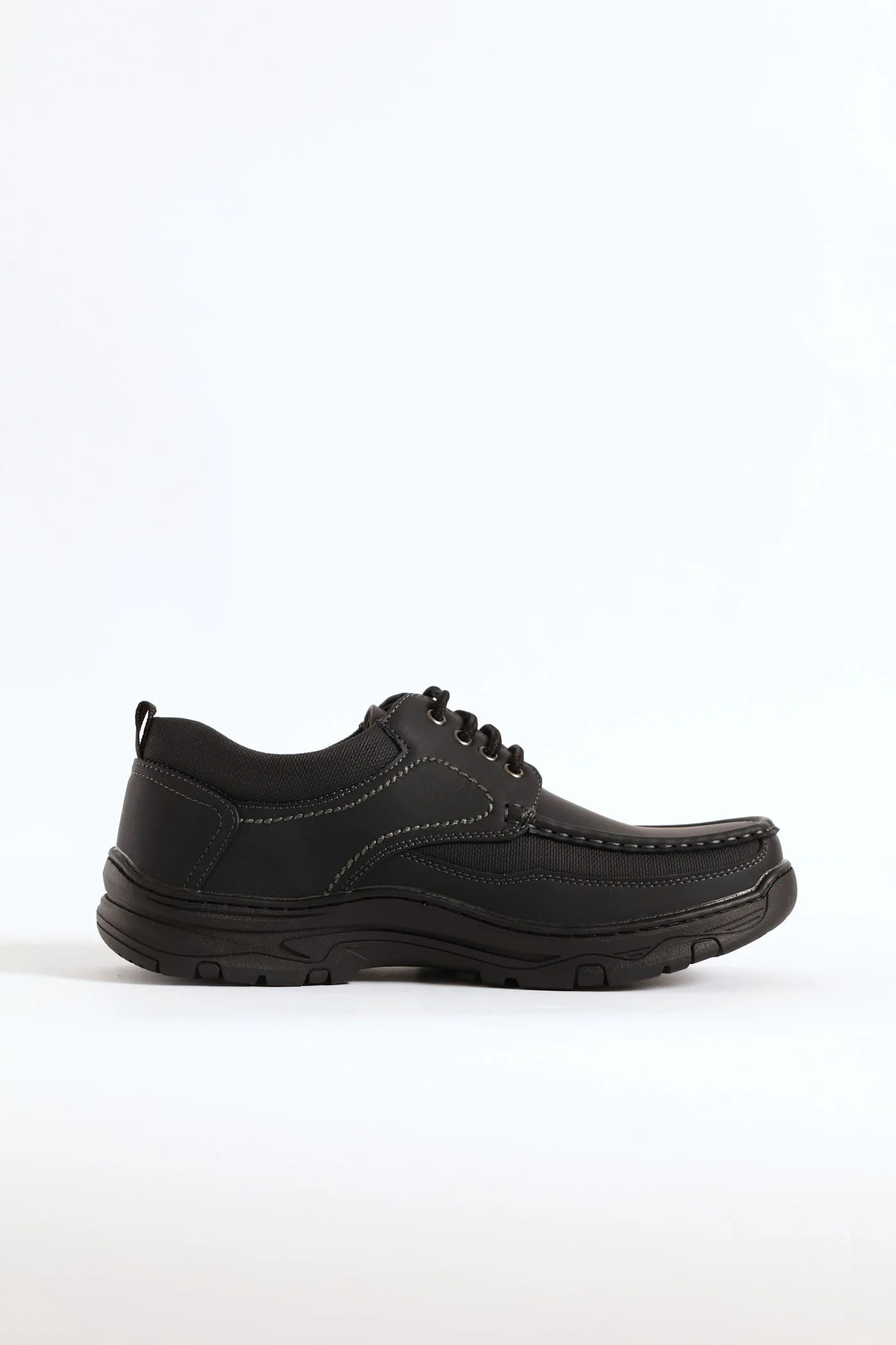 Chase Lace Up Worker Shoe - Black - Image 3