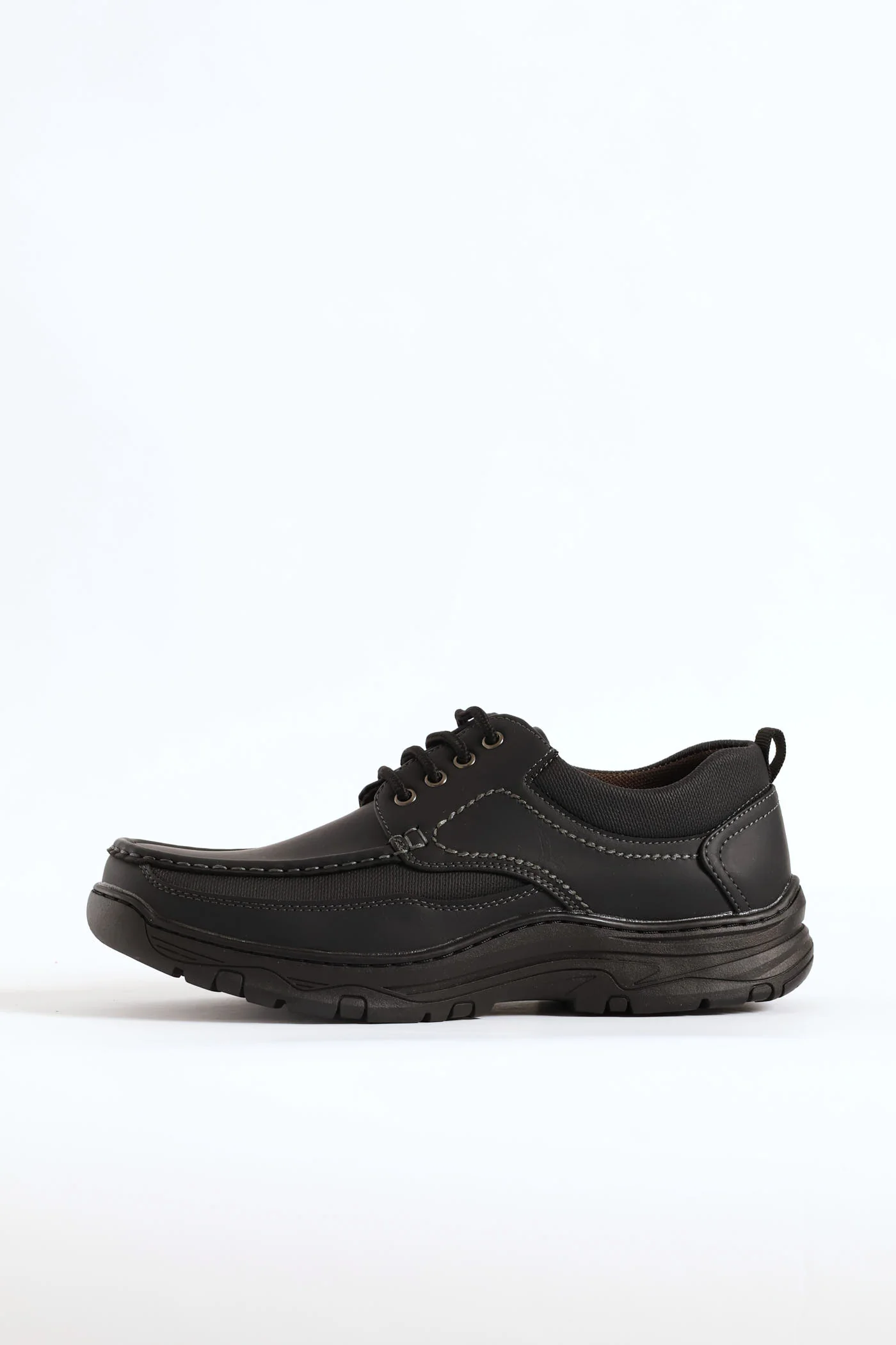 Chase Lace Up Worker Shoe - Black - Image 4