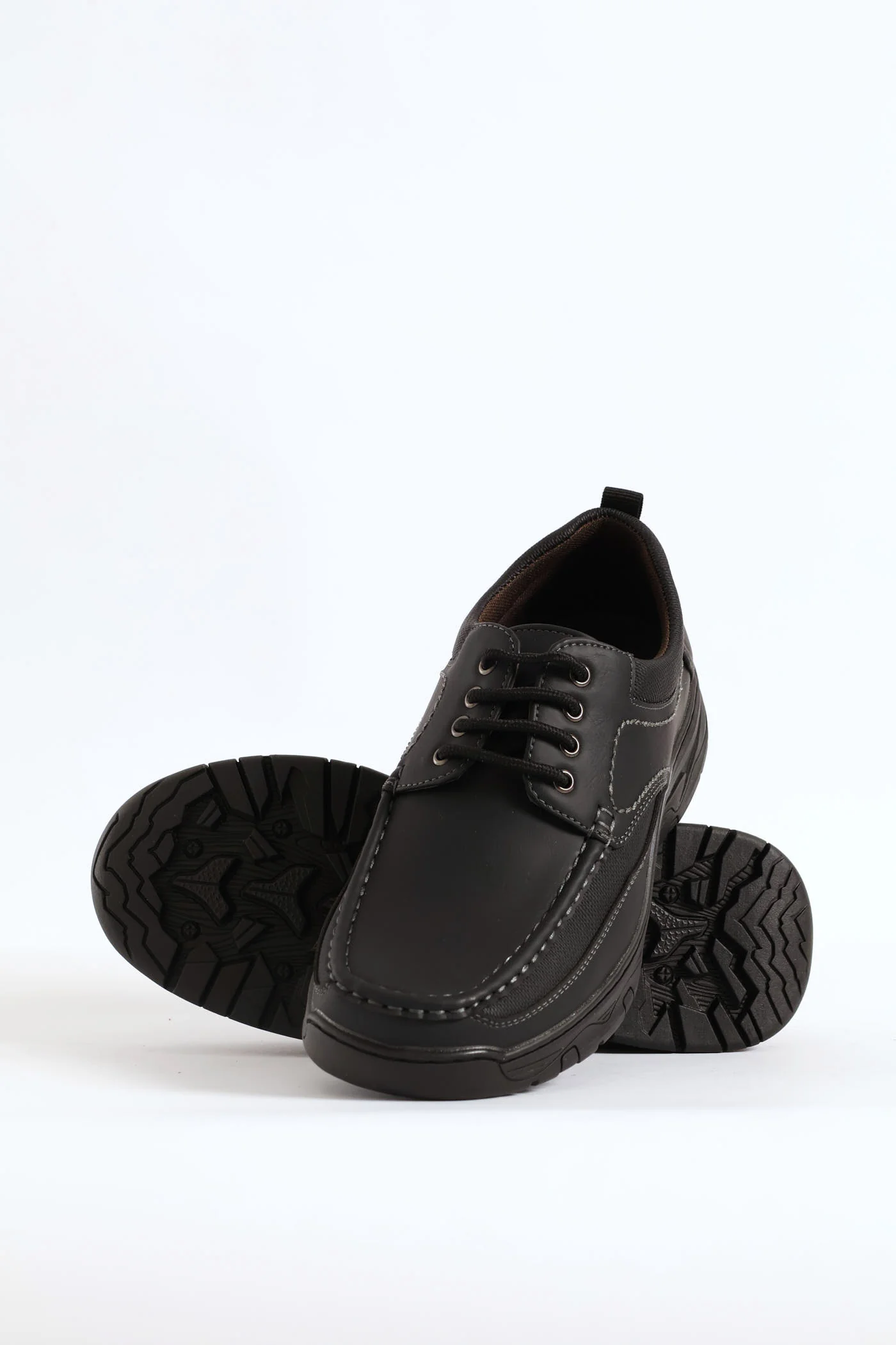 Chase Lace Up Worker Shoe - Black - Image 5