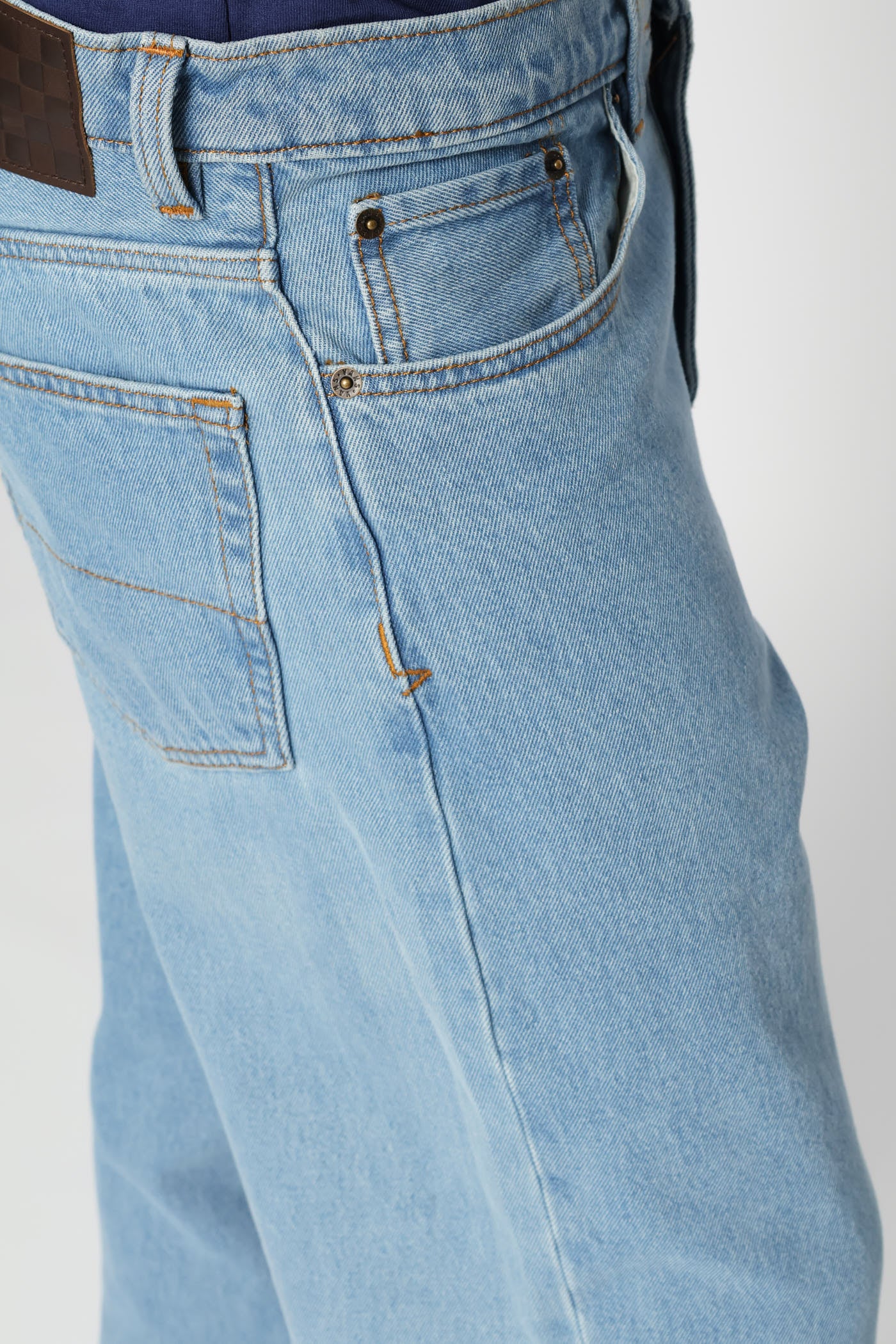 Check-5 Loose Denim Pant - Stonewash - Image 11