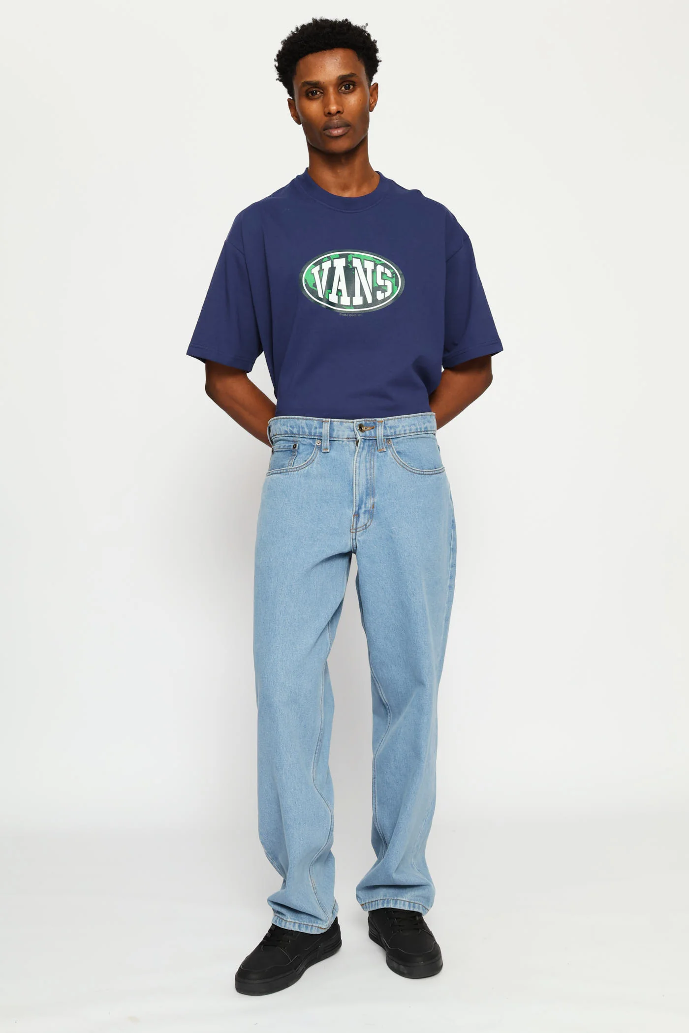 Check-5 Loose Denim Pant - Stonewash - Image 5