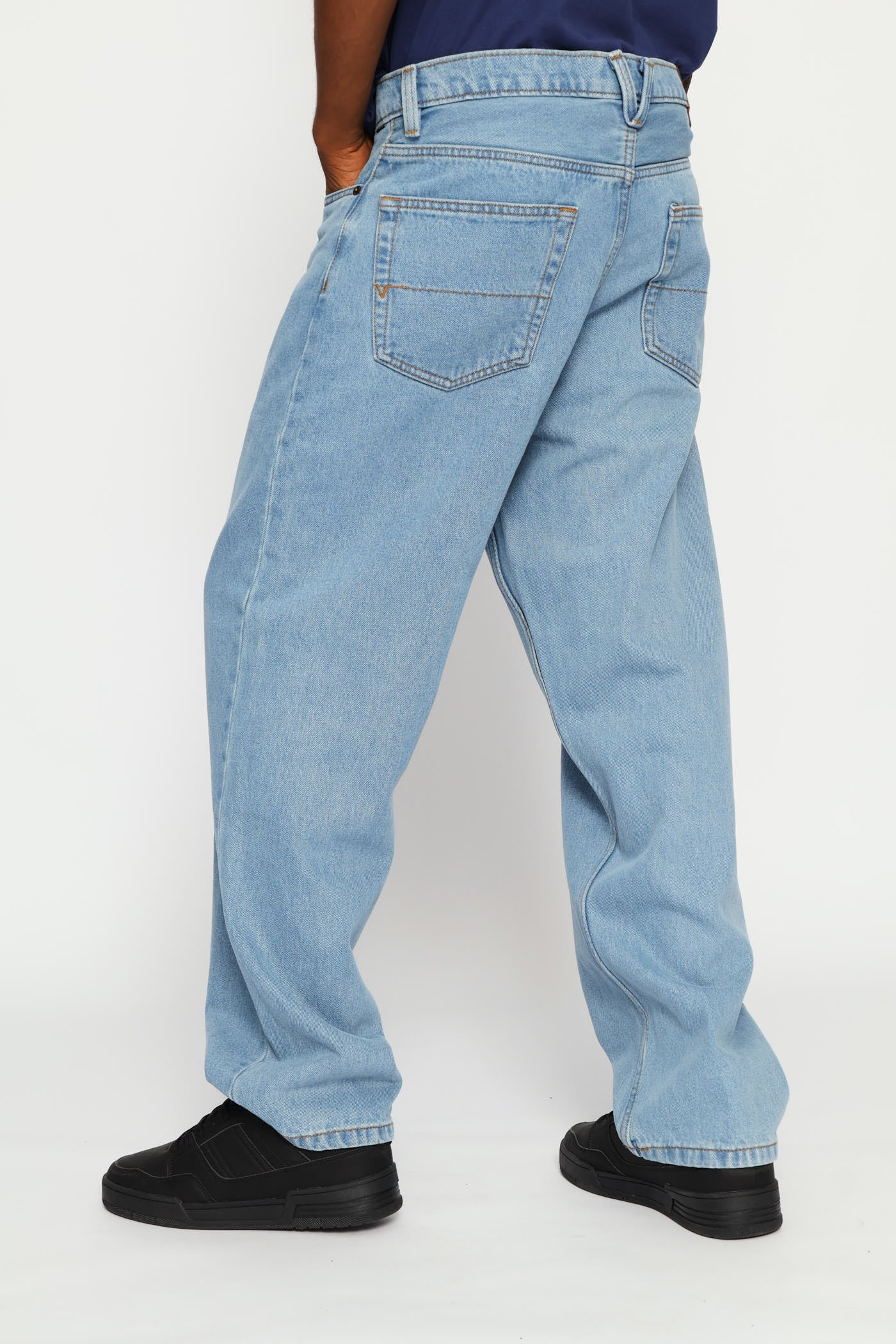 Check-5 Loose Denim Pant - Stonewash - Image 6