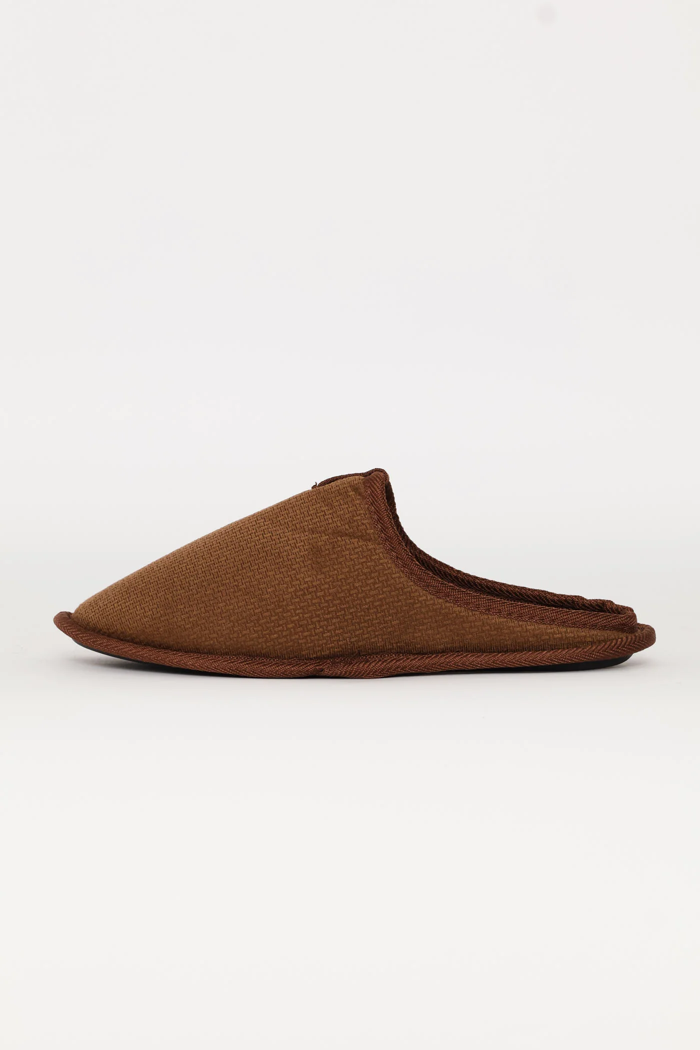 Check & Diamond Embossed Slipper - Brown - Image 4