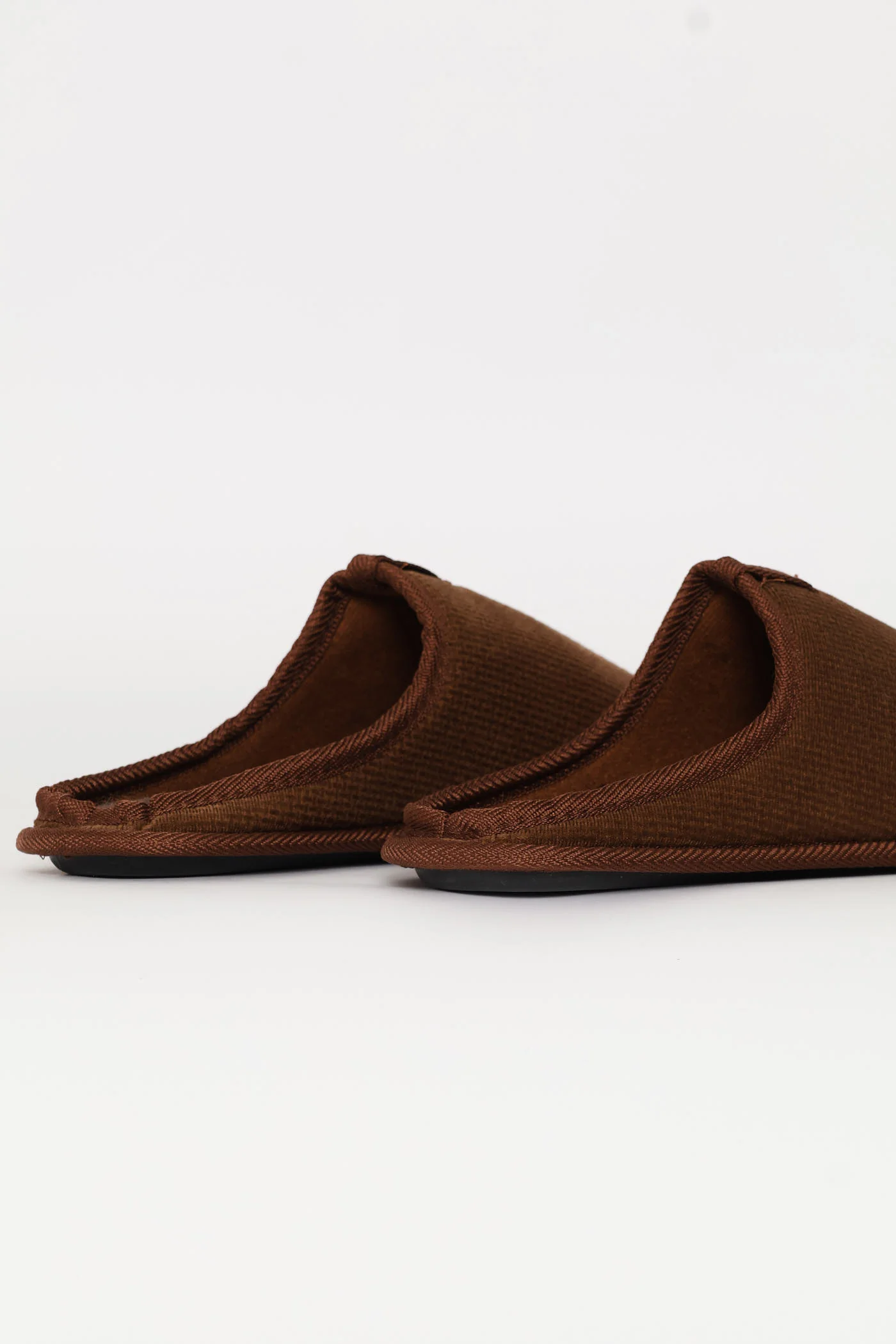 Check & Diamond Embossed Slipper - Brown - Image 6