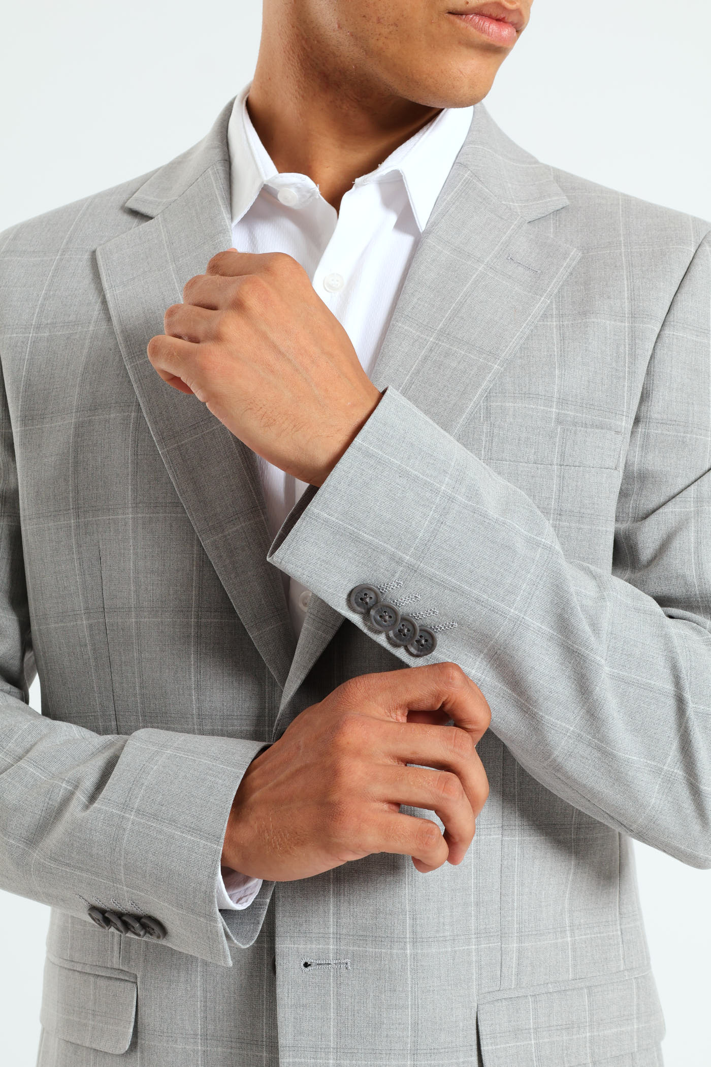 Check Blazer - Grey - Image 5