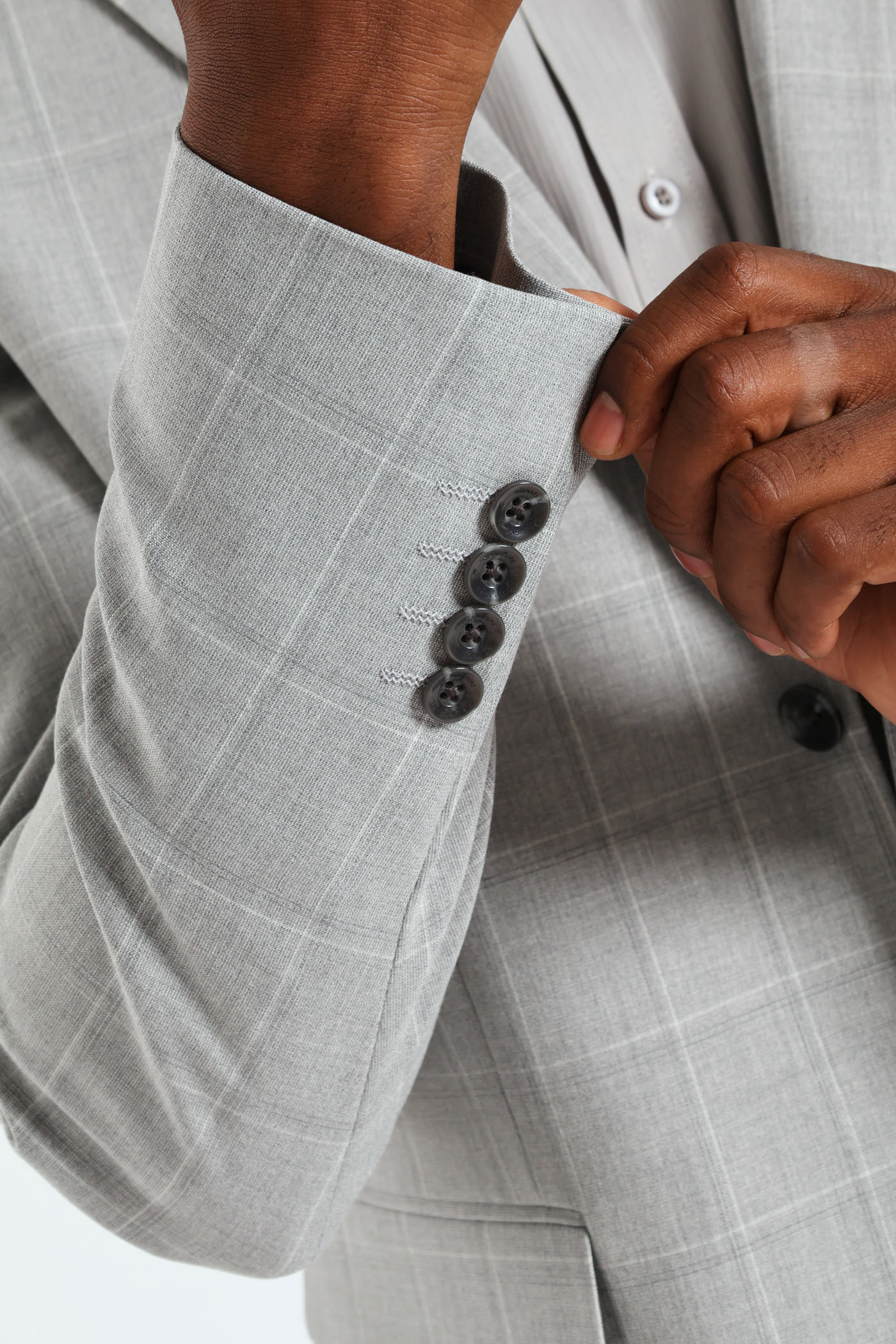 Check Blazer - Grey - Image 4