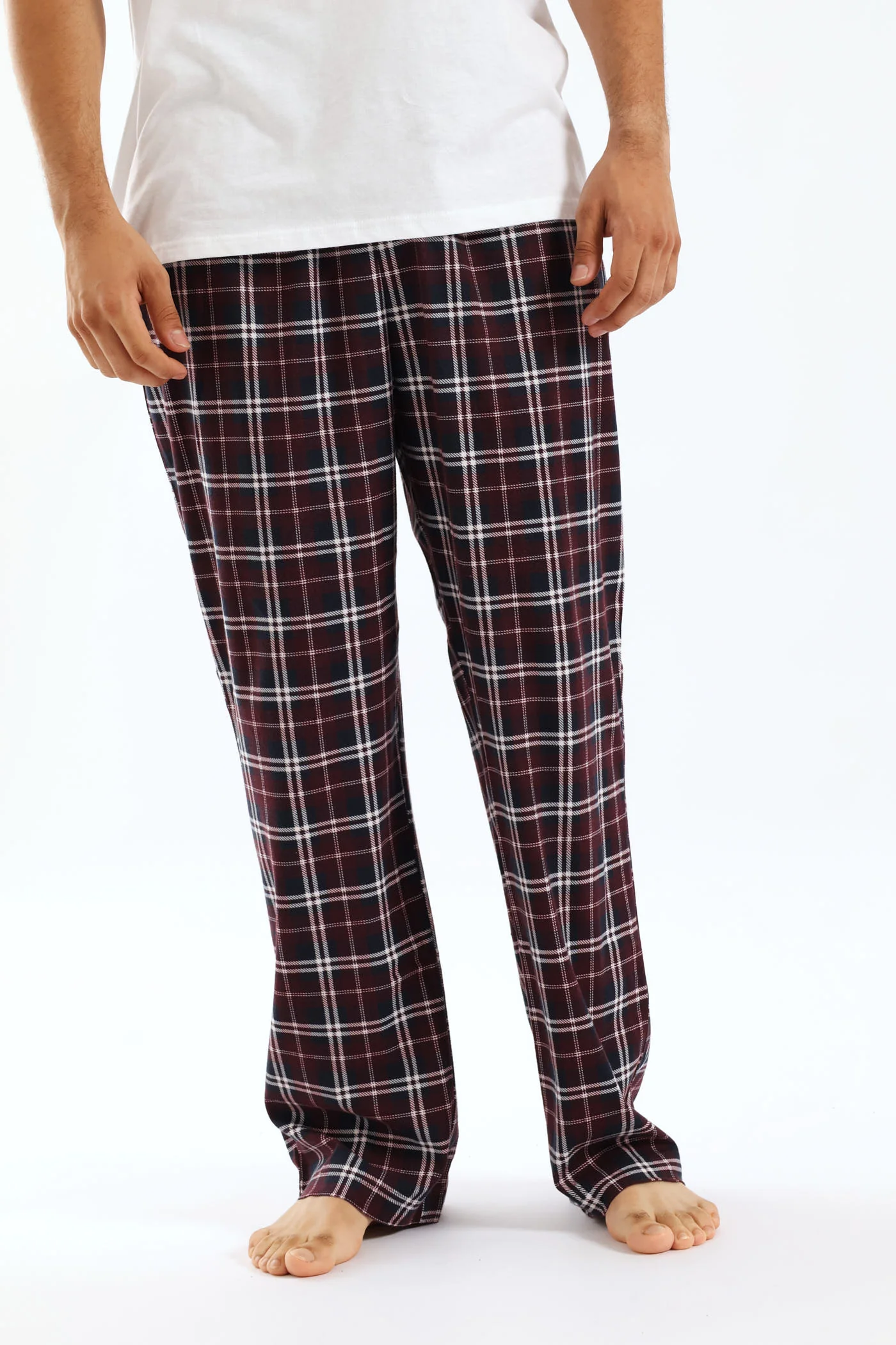 Check Butter Fleece Pant - Red - Image 3