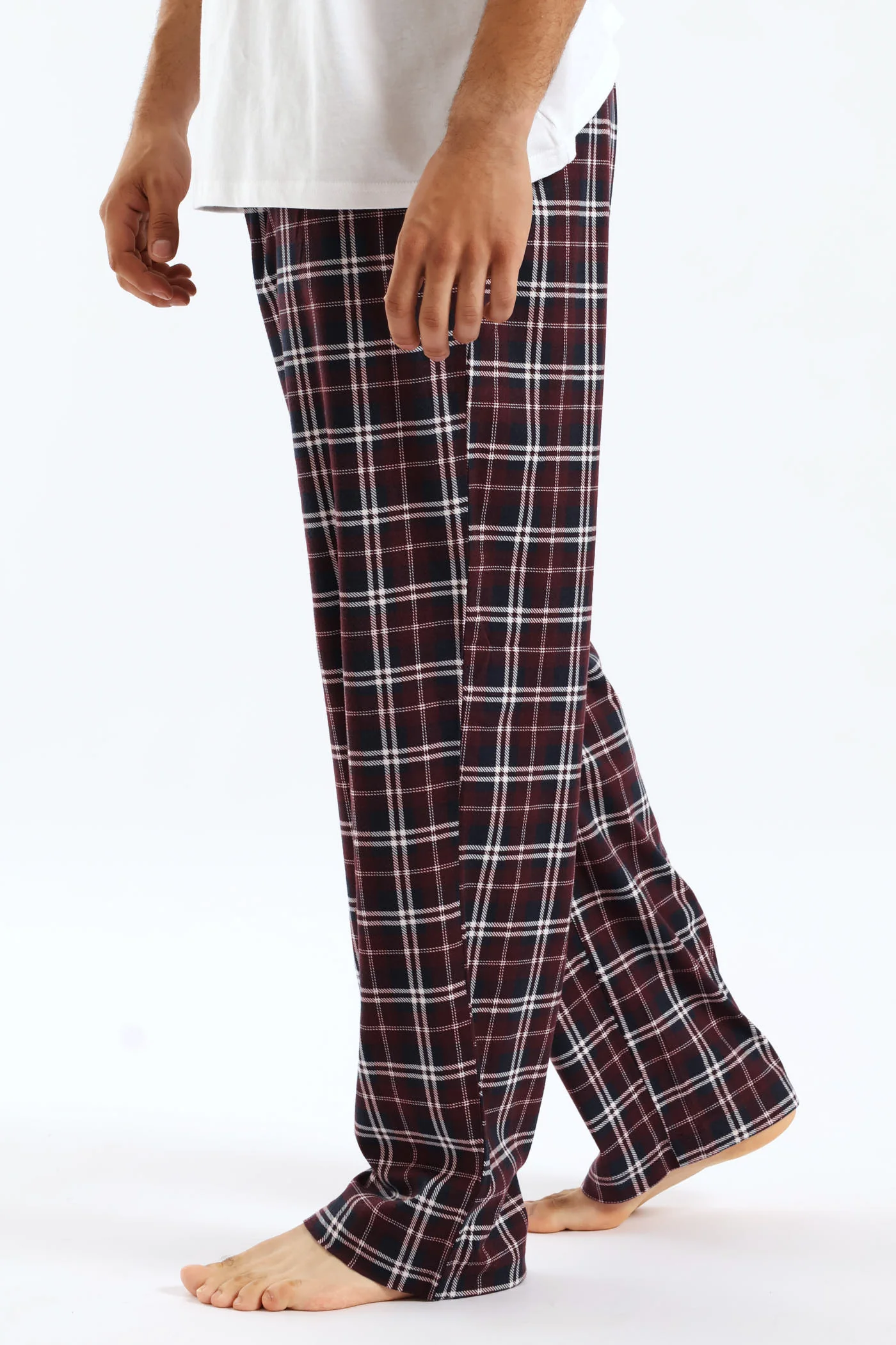 Check Butter Fleece Pant - Red - Image 4