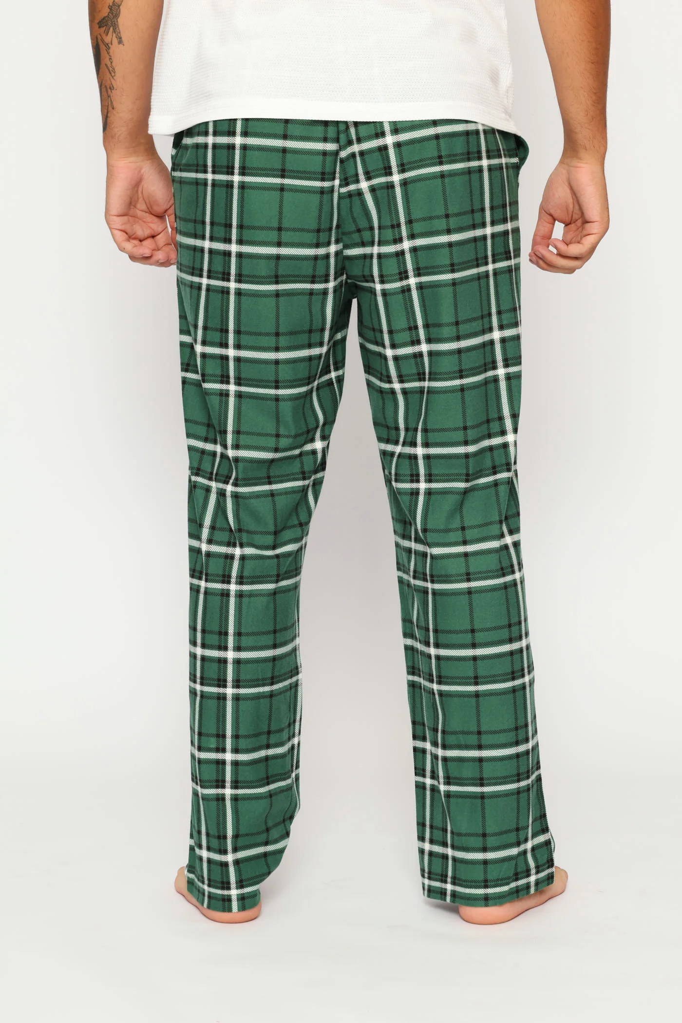 Check Butter Fleece Pant - Black/Green - Image 4