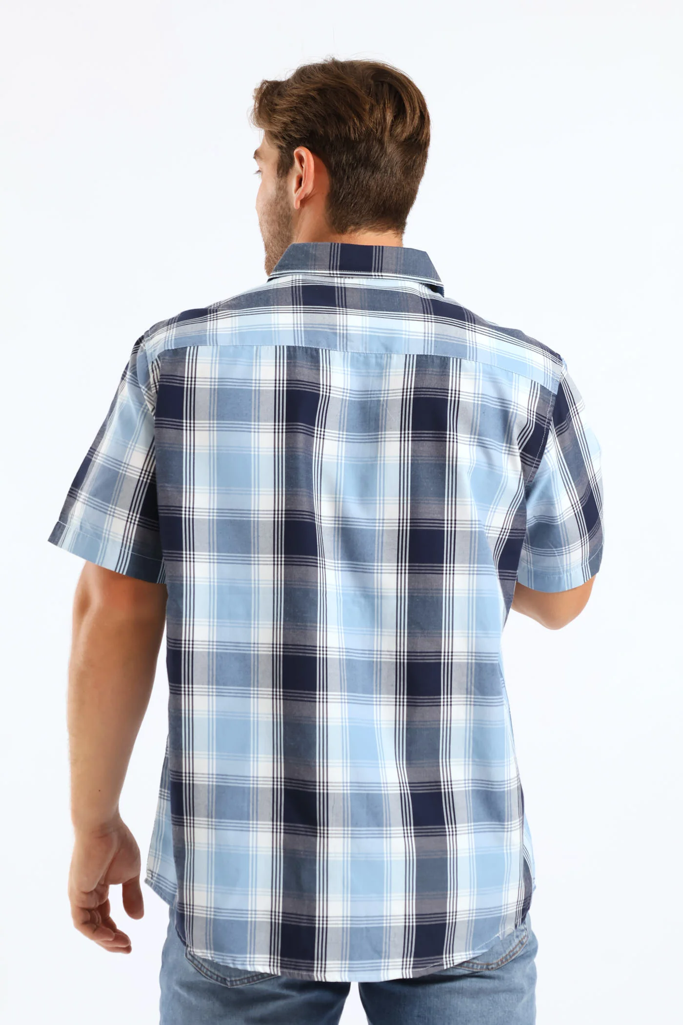 Check Button Down Shirt - Blue/Navy - Image 6