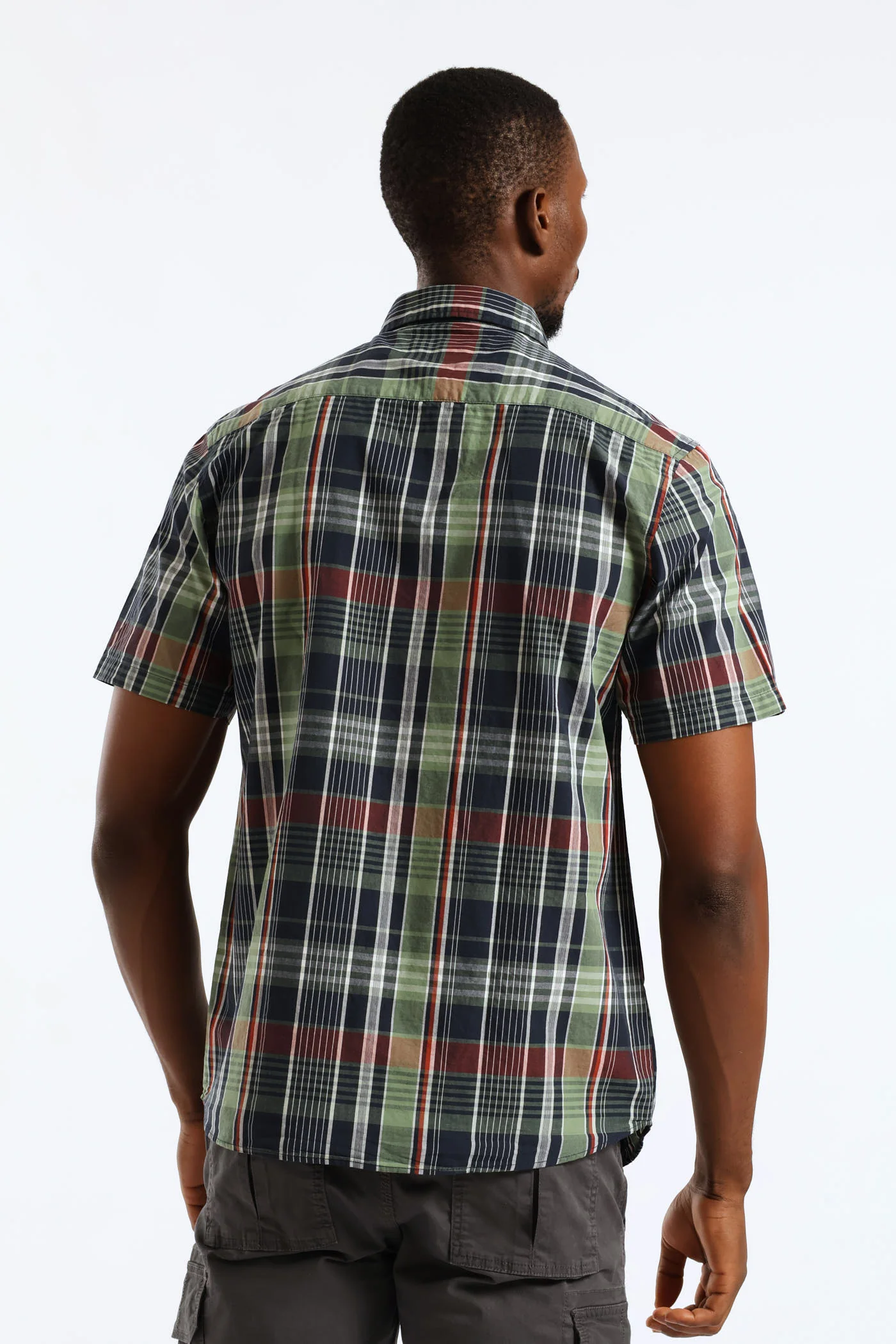 Check Button Down Shirt - Green/Navy - Image 4