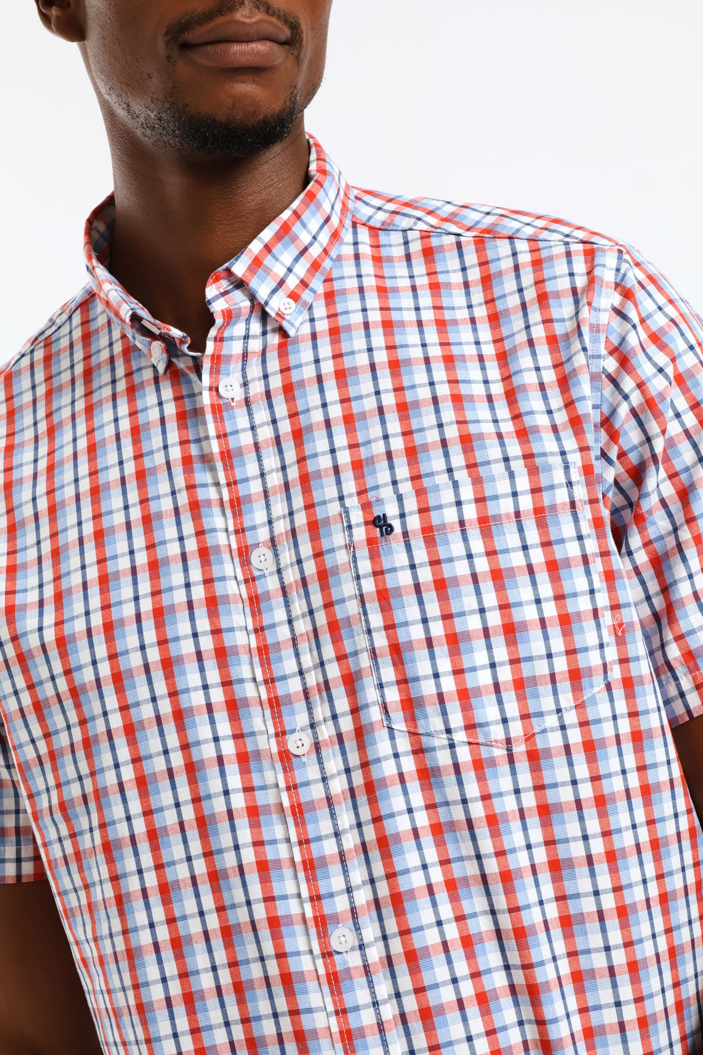 Check Button Down Shirt - Red/Navy/White - Image 2