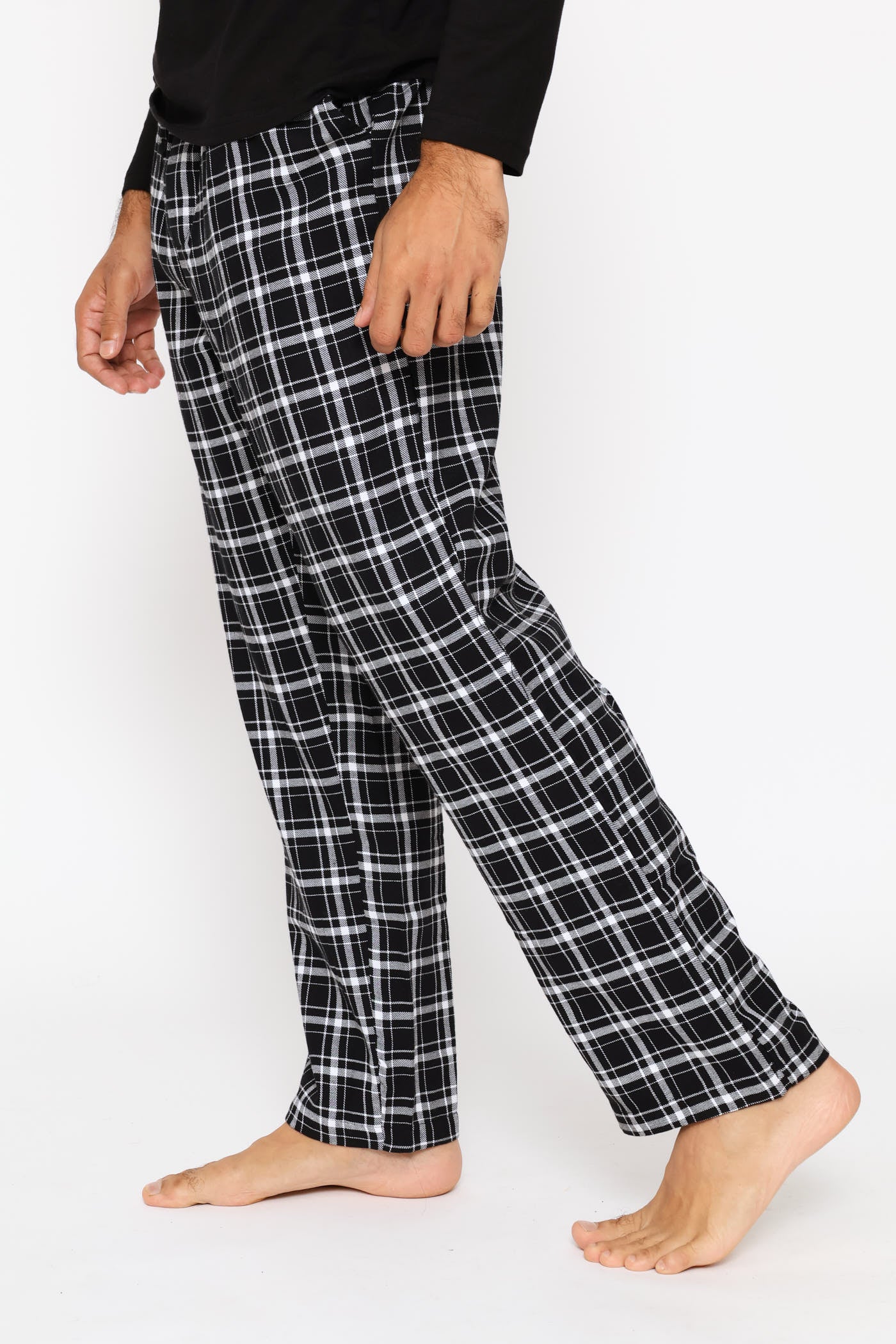 Check Flannel Pants - Black/White - Image 2