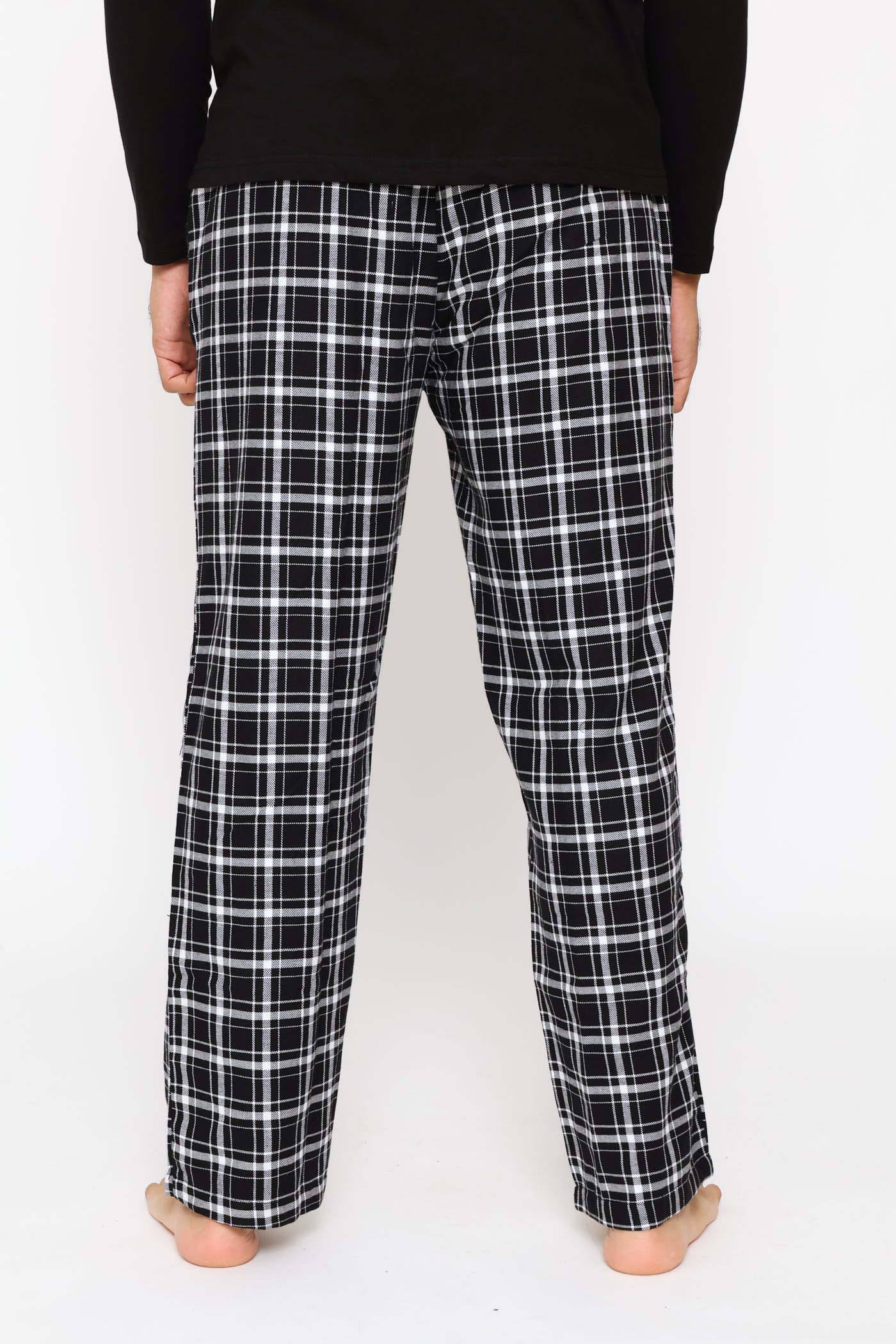 Check Flannel Pants - Black/White - Image 4