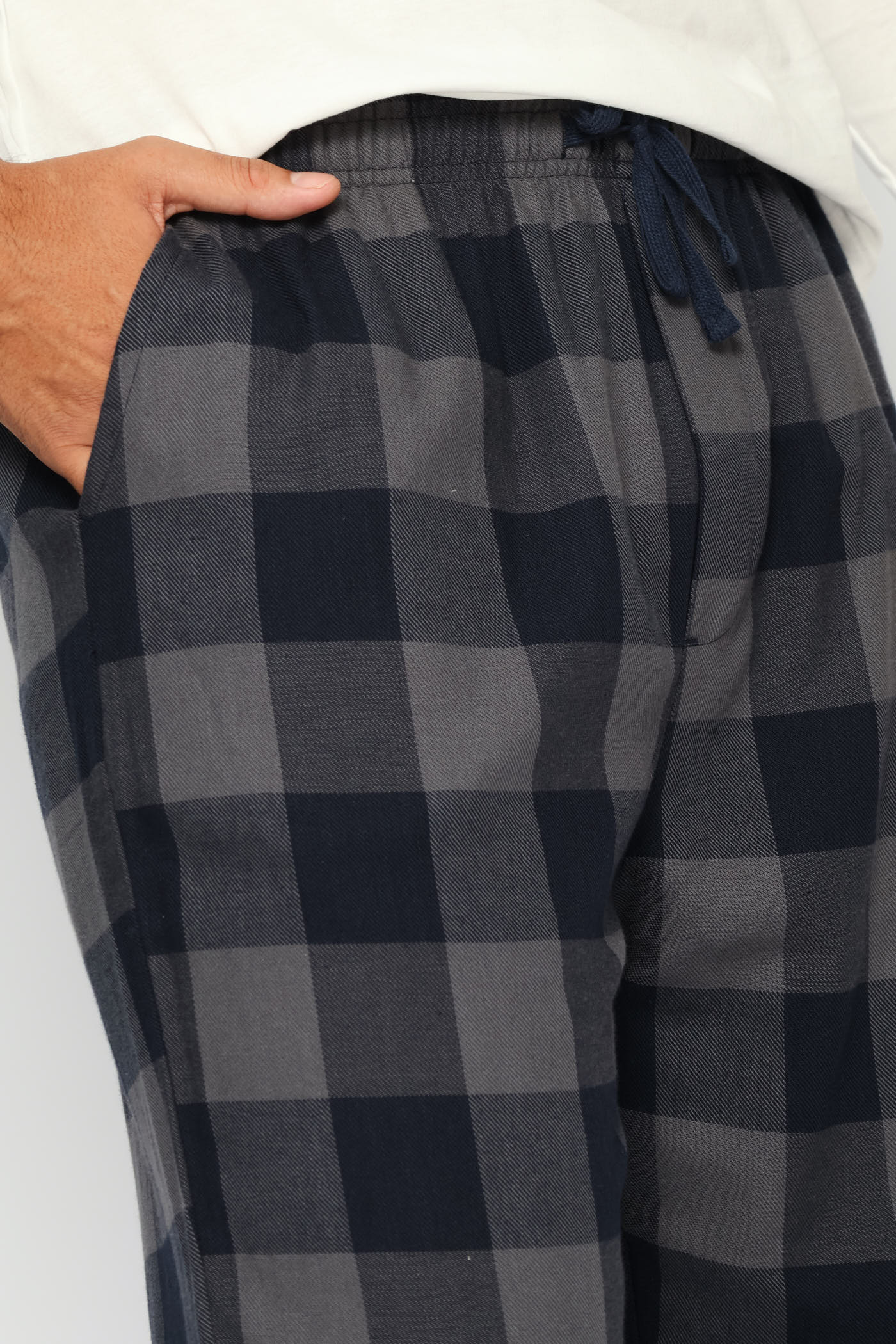 Check Flannel Pants - Navy/Indigo - Image 2