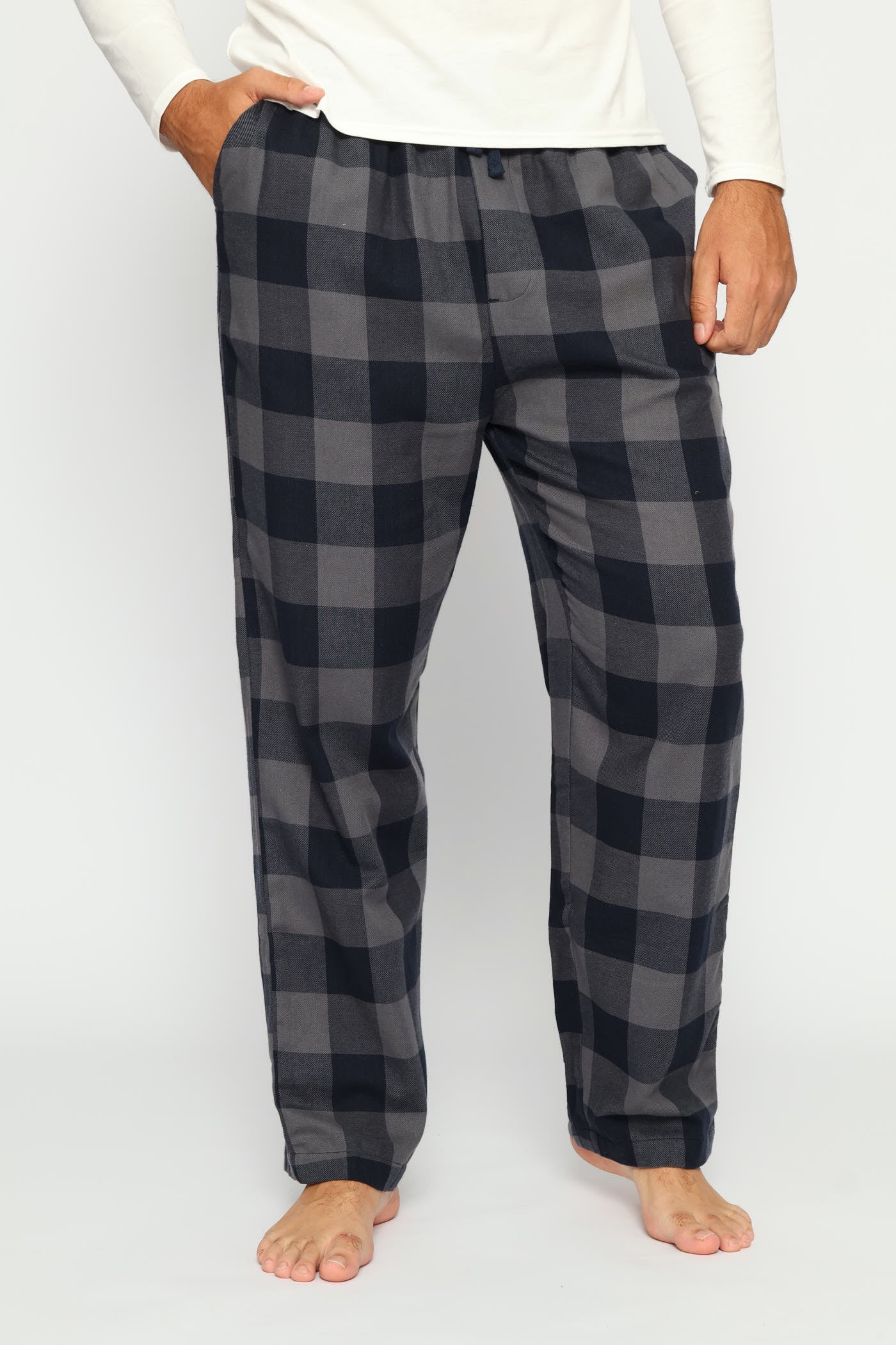 Check Flannel Pants - Navy/Indigo - Image 3