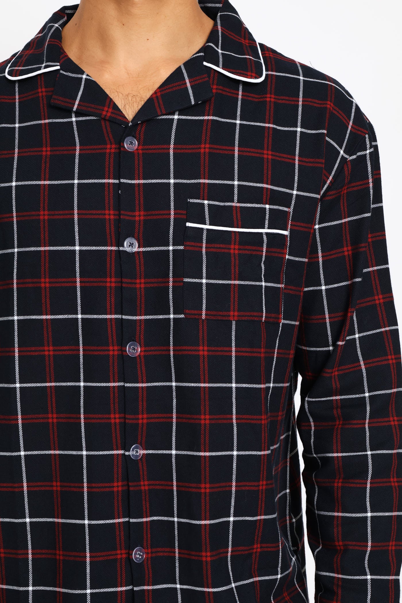 Check Flannel Pyjama Top - Multi - Image 2