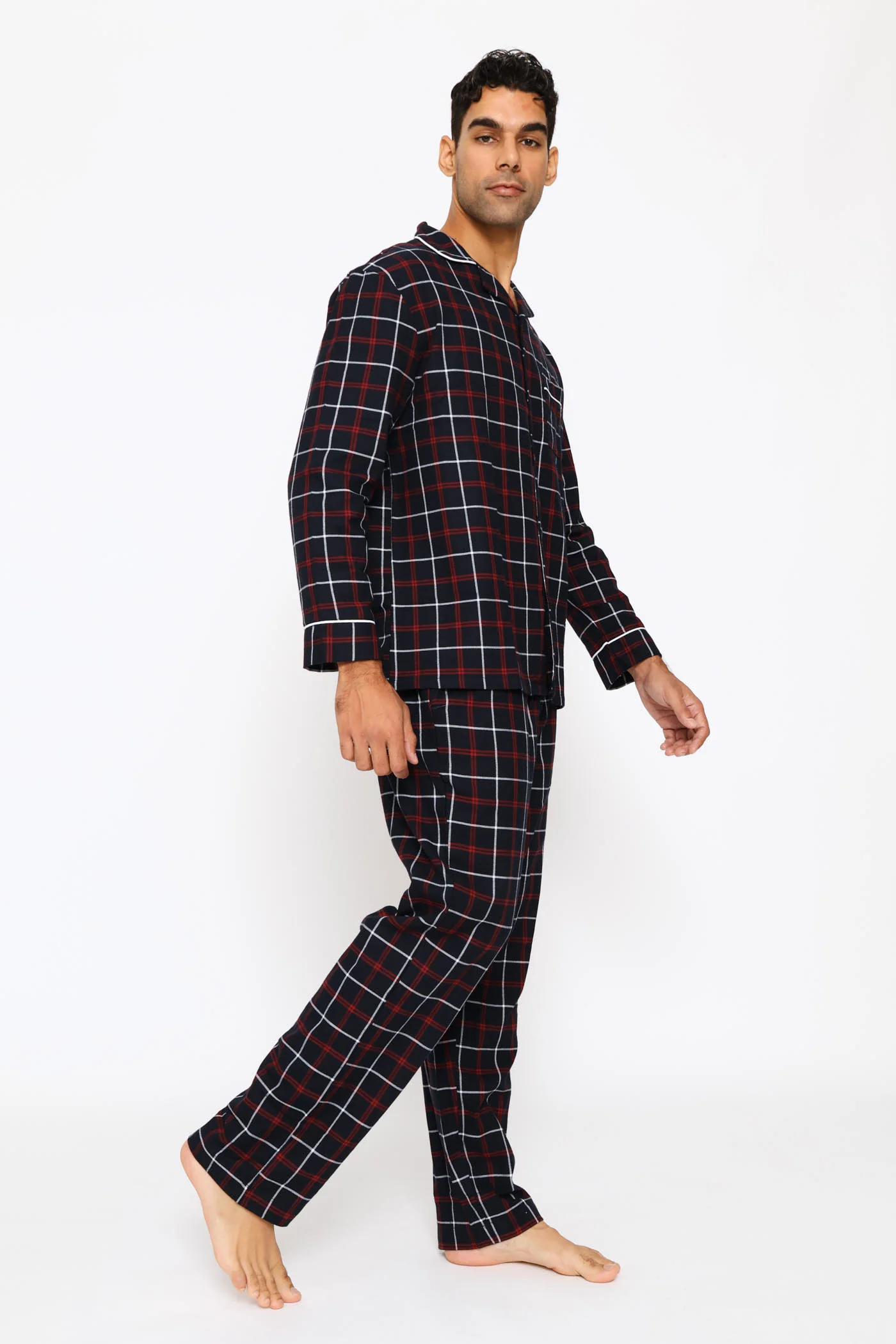 Check Flannel Pyjama Top - Multi - Image 3