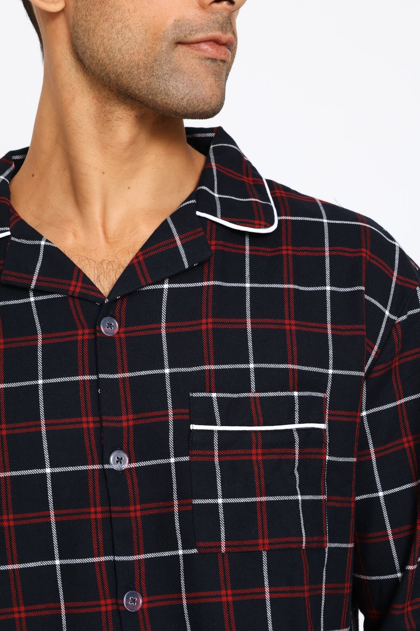 Check Flannel Pyjama Top - Multi - Image 4