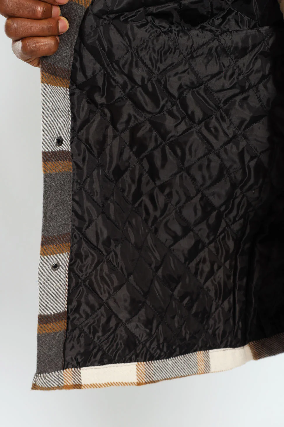 Check Flannel Shacket - Chocolate - Image 7
