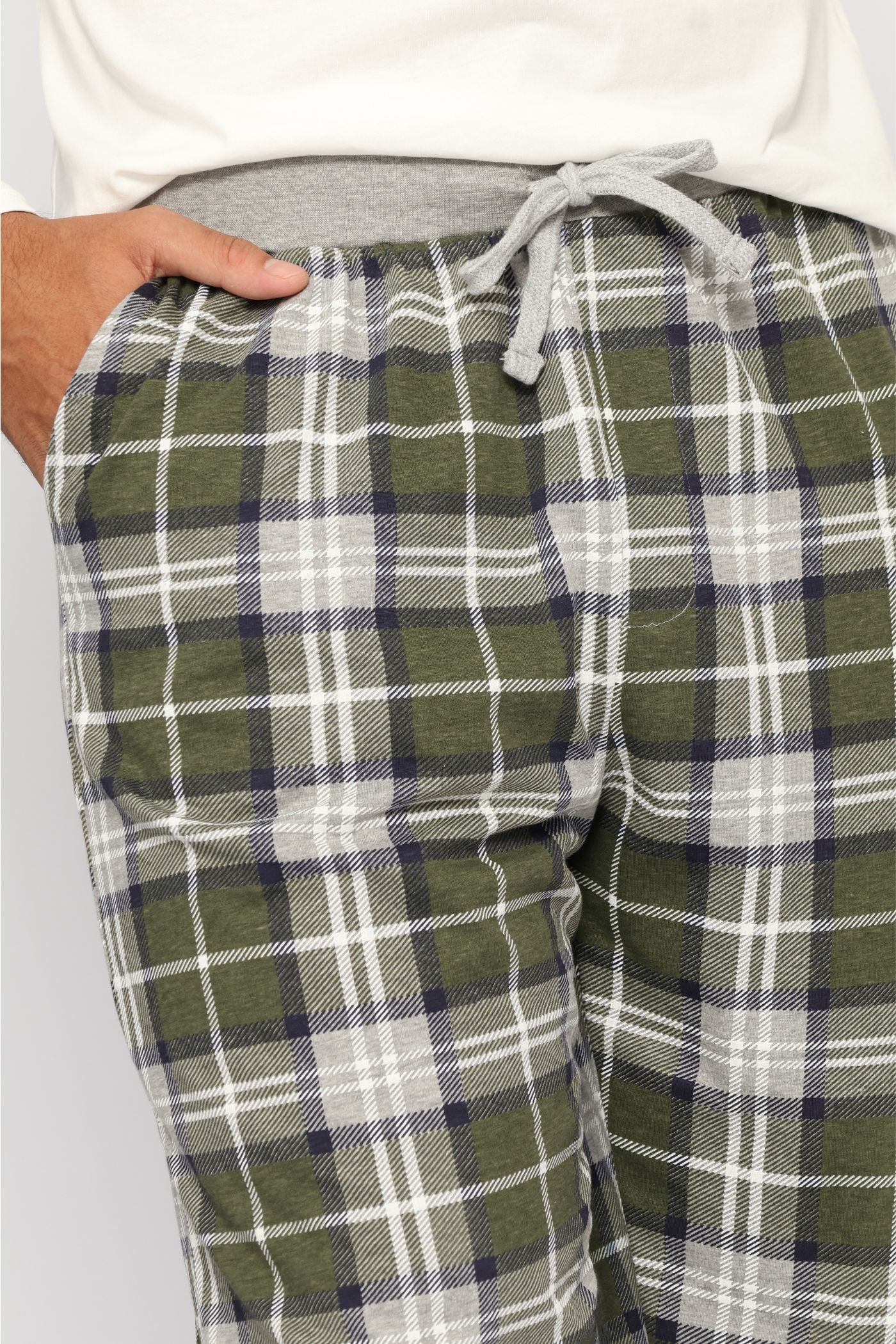 Check Jogger - Olive/Grey Melange - Image 2