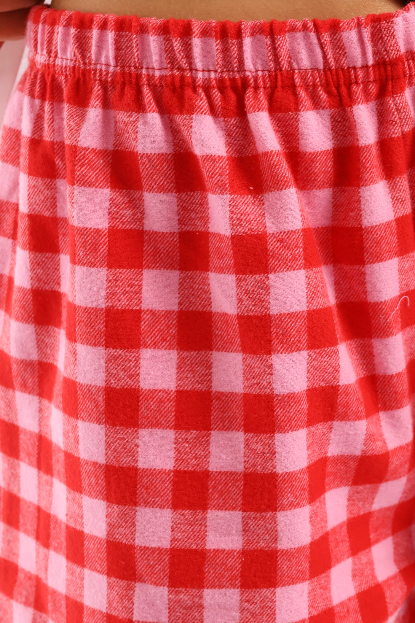 Check Knit Top & Woven Short Set - White - Image 5