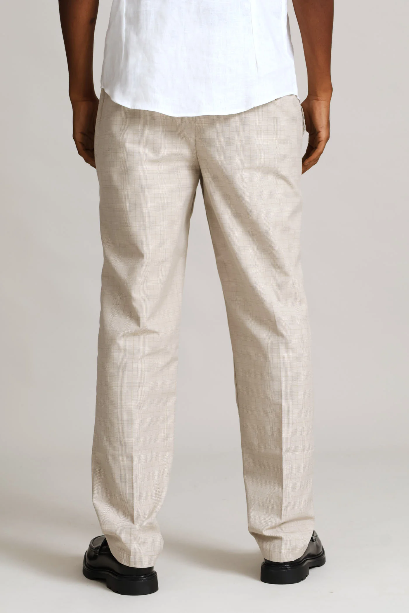Check Pull On Trouser - Brown - Image 4