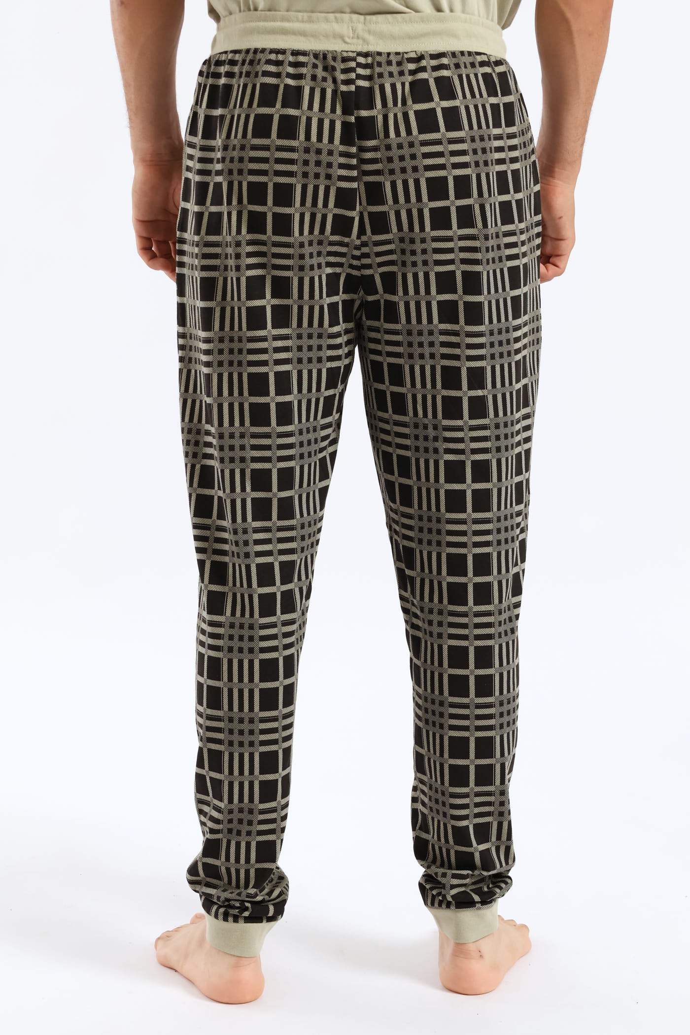 Check Pyjama Jogger - Sage - Image 4