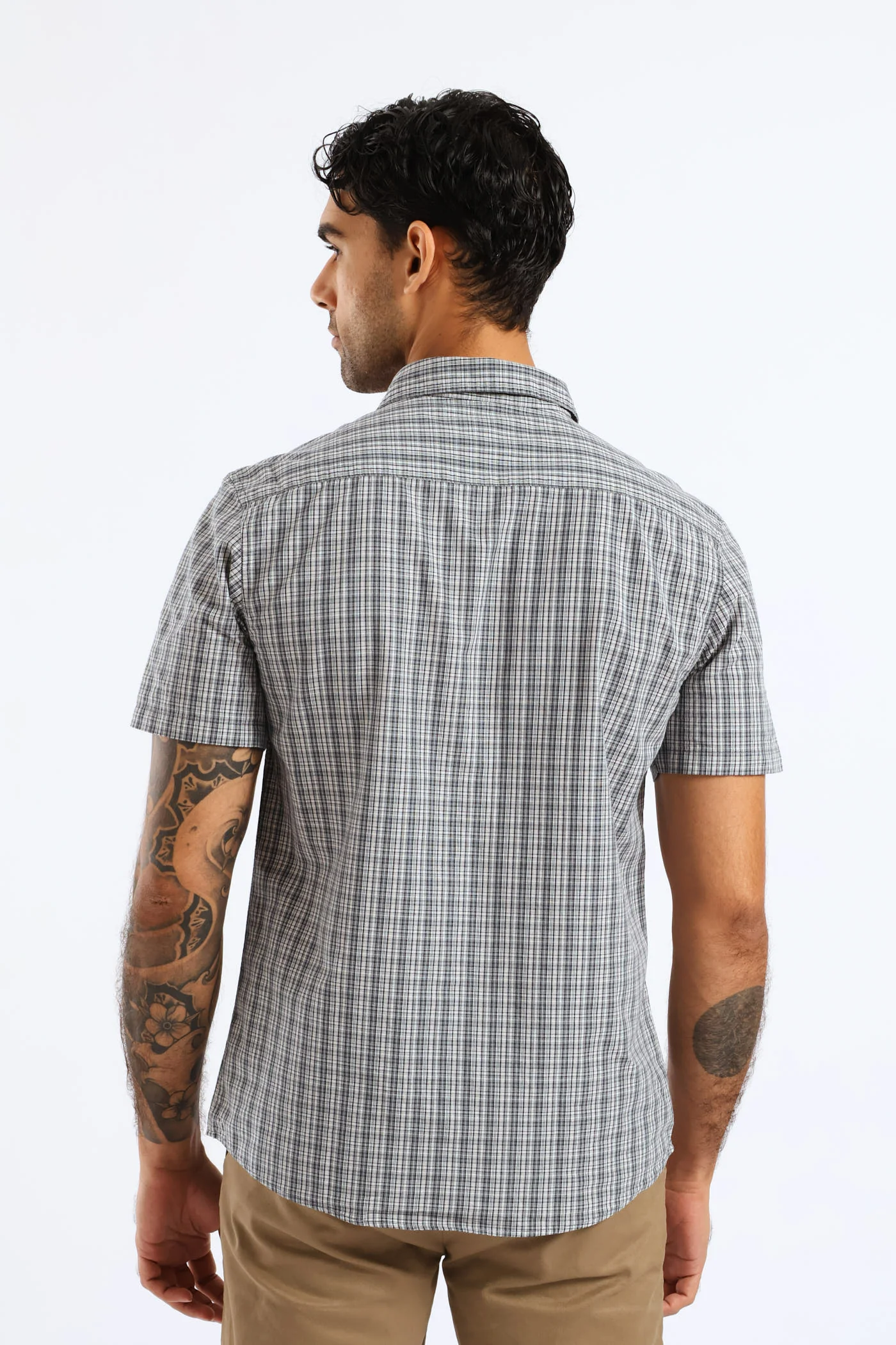 Check Regular Shirt - Grey - Image 5