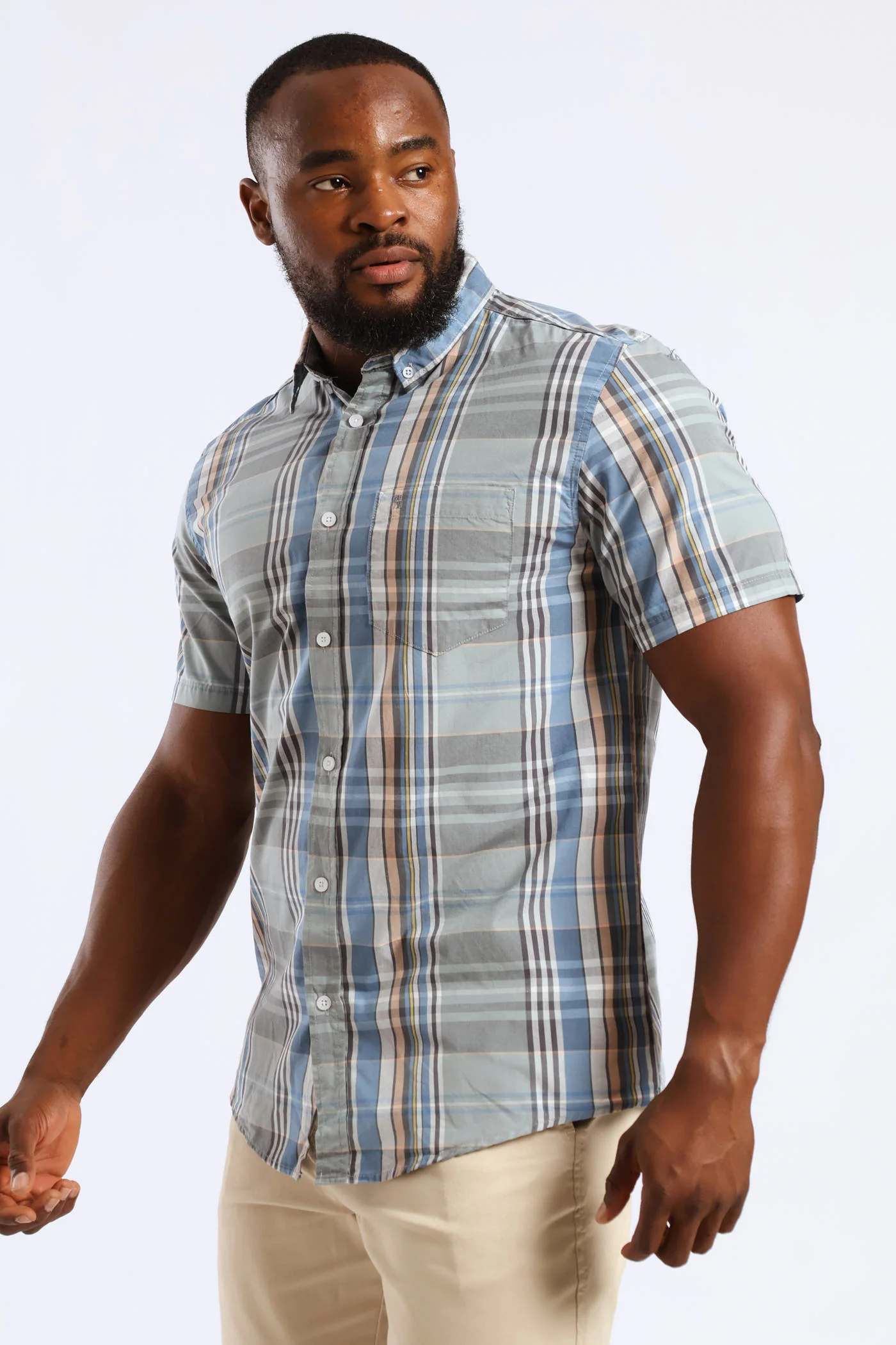 Check Regular Shirt - Light Green - Image 4