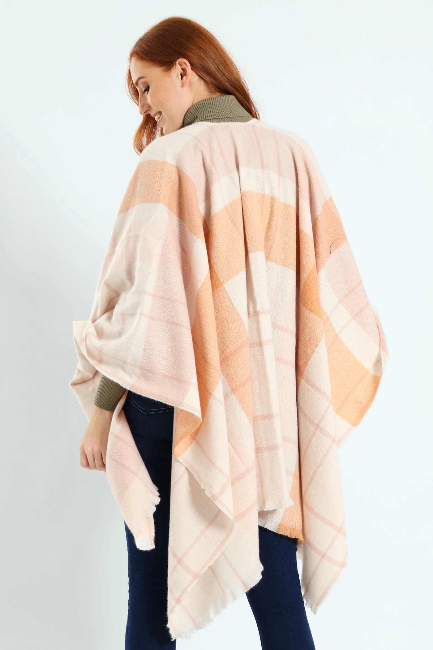Check Shawl - Pink - Image 2